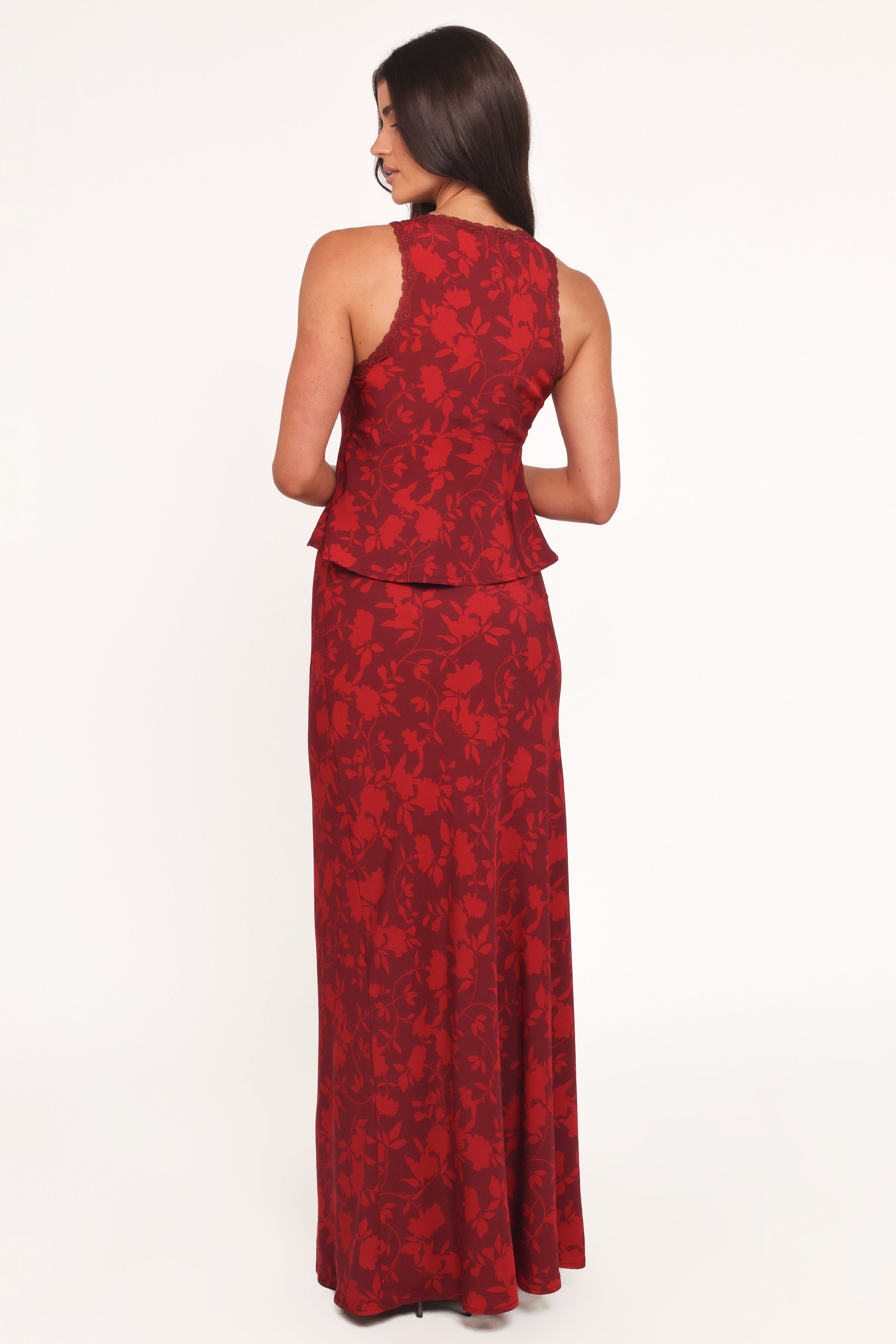 BOTTOMS Velman Skirt - Burgundy Floral