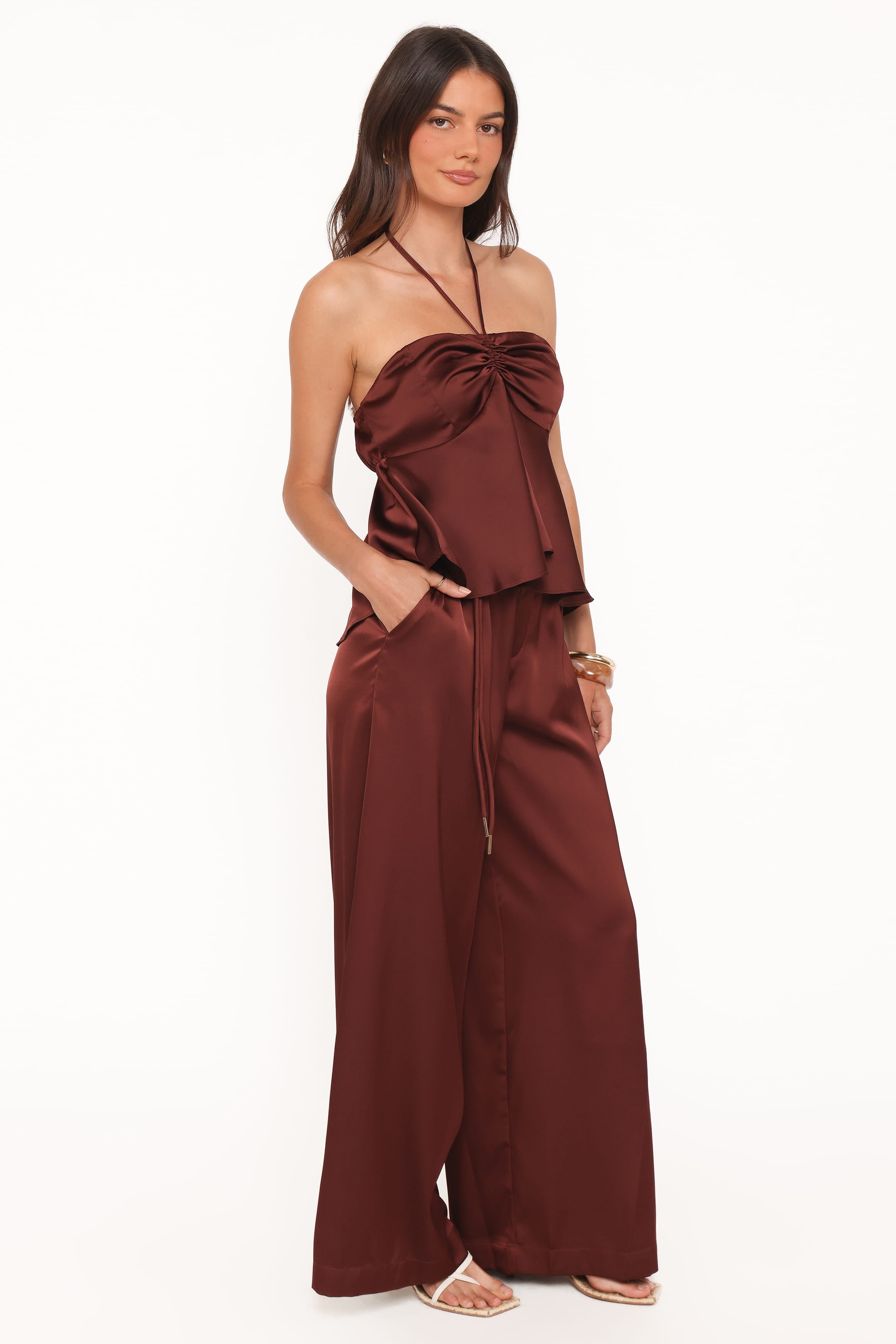 BOTTOMS Vita Tailored Pant - Brown