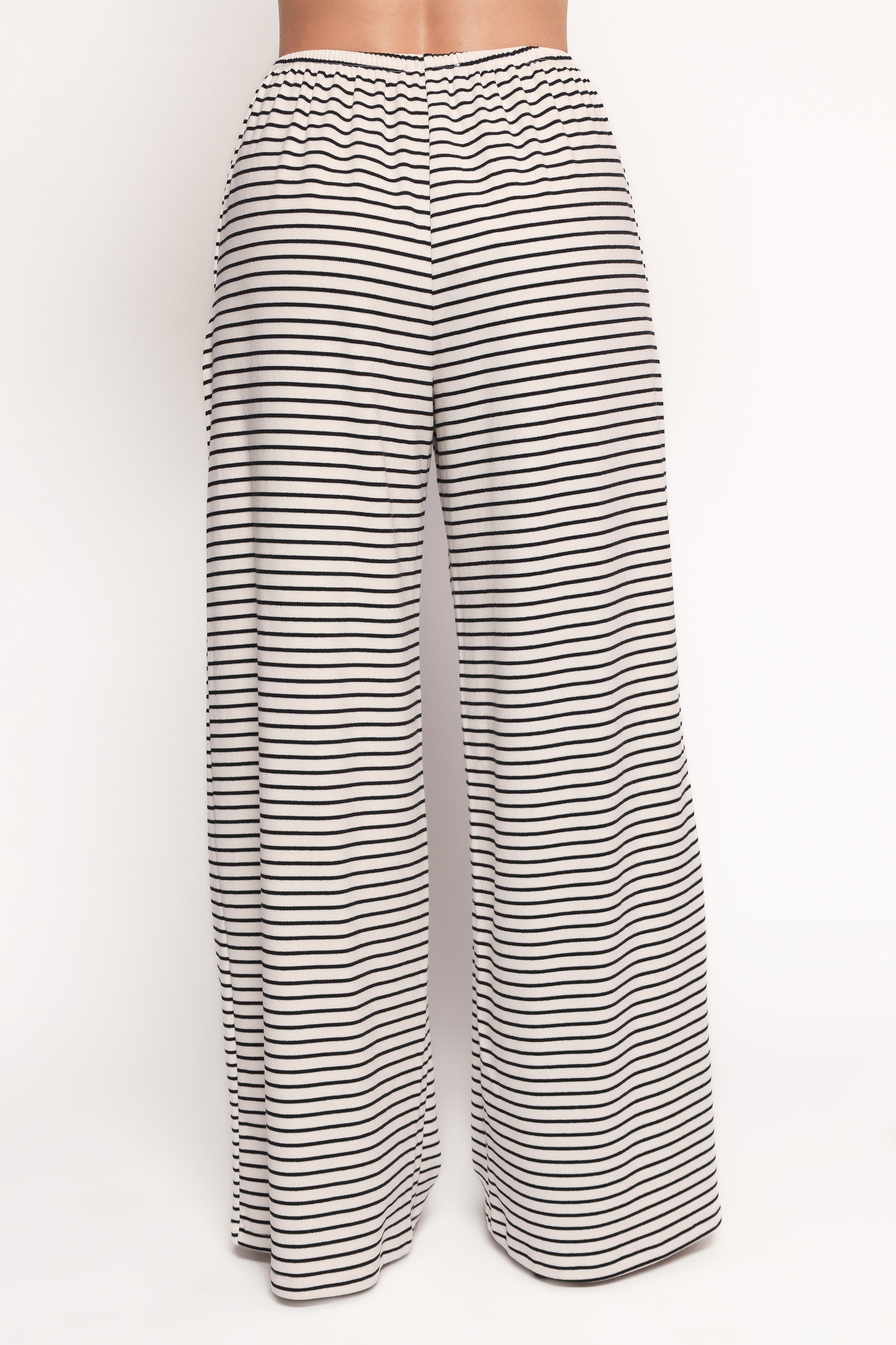 BOTTOMS Wilda Knit Pant - White Black Stripe