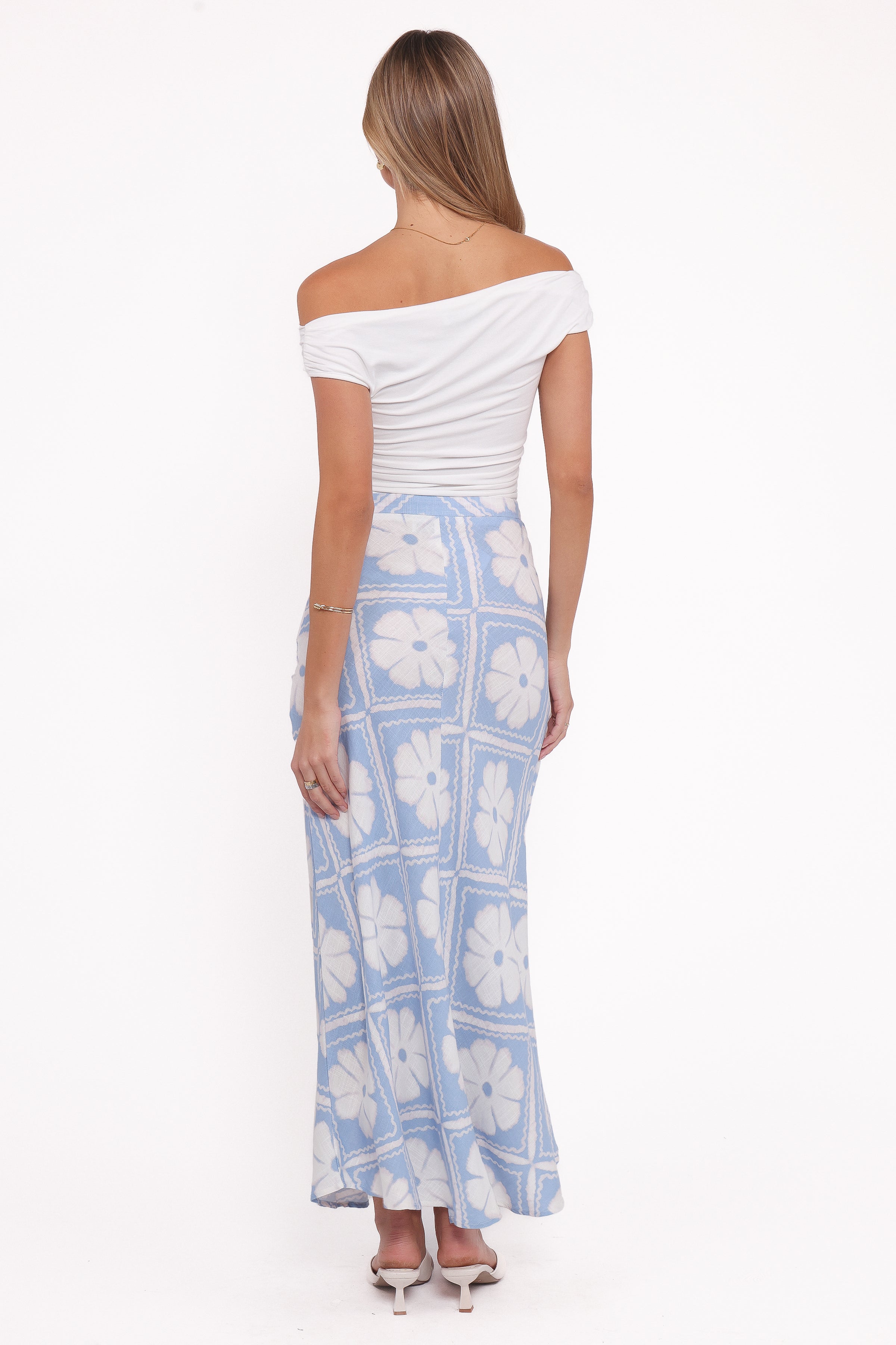 BOTTOMS Willow Maxi Skirt - Blue Floral