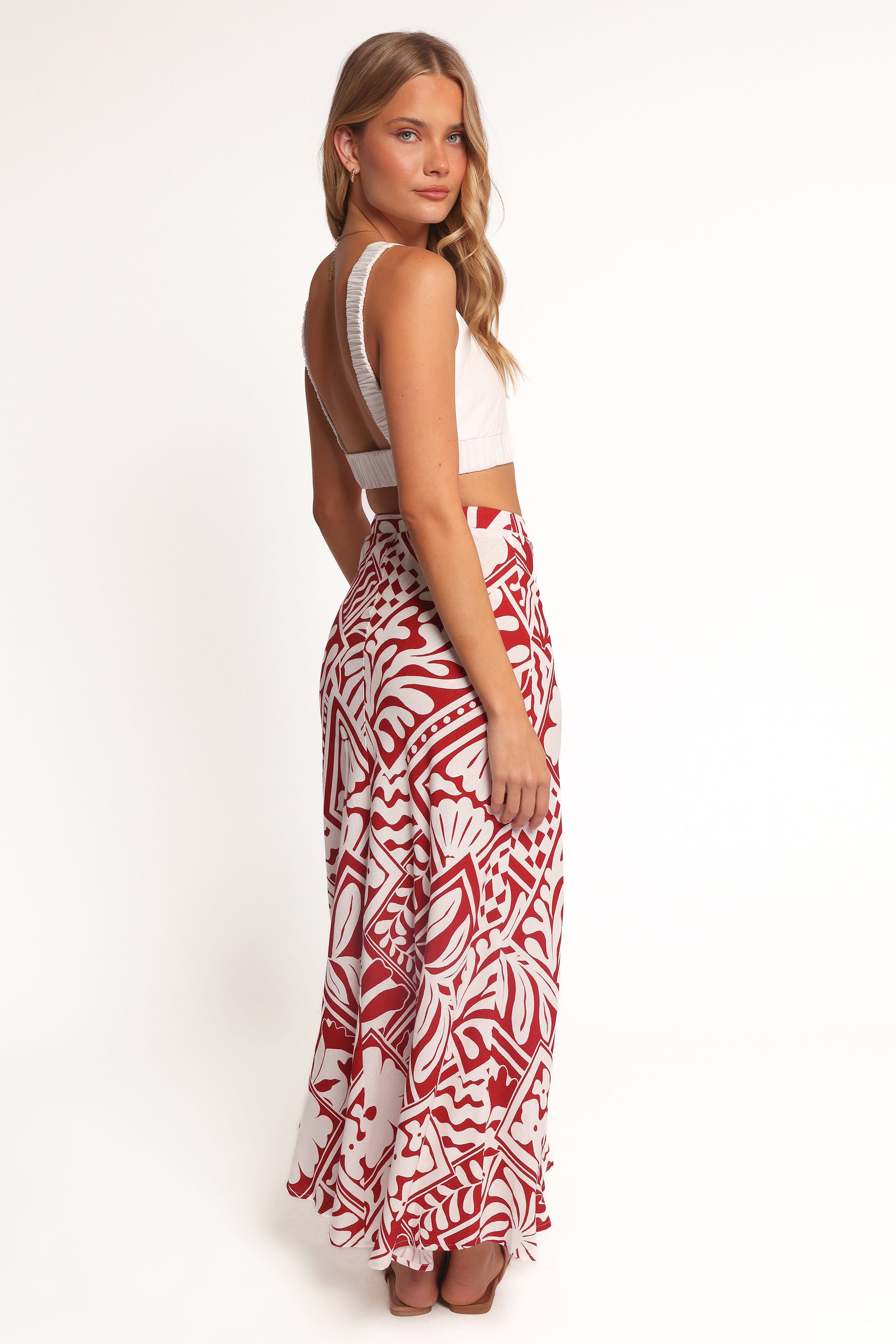 BOTTOMS Willow Maxi Skirt - Red Print