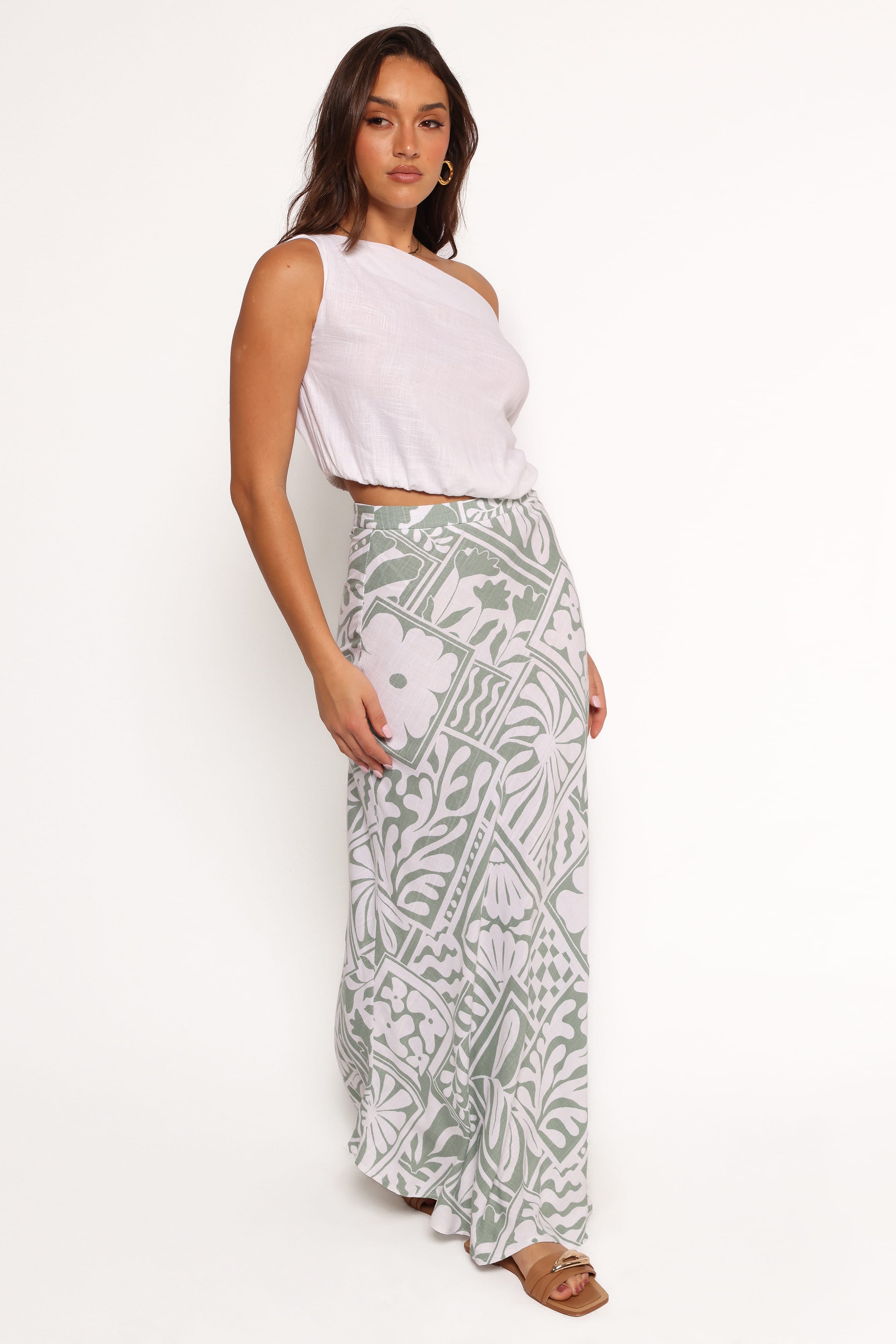 BOTTOMS Willow Maxi Skirt - Sage Print