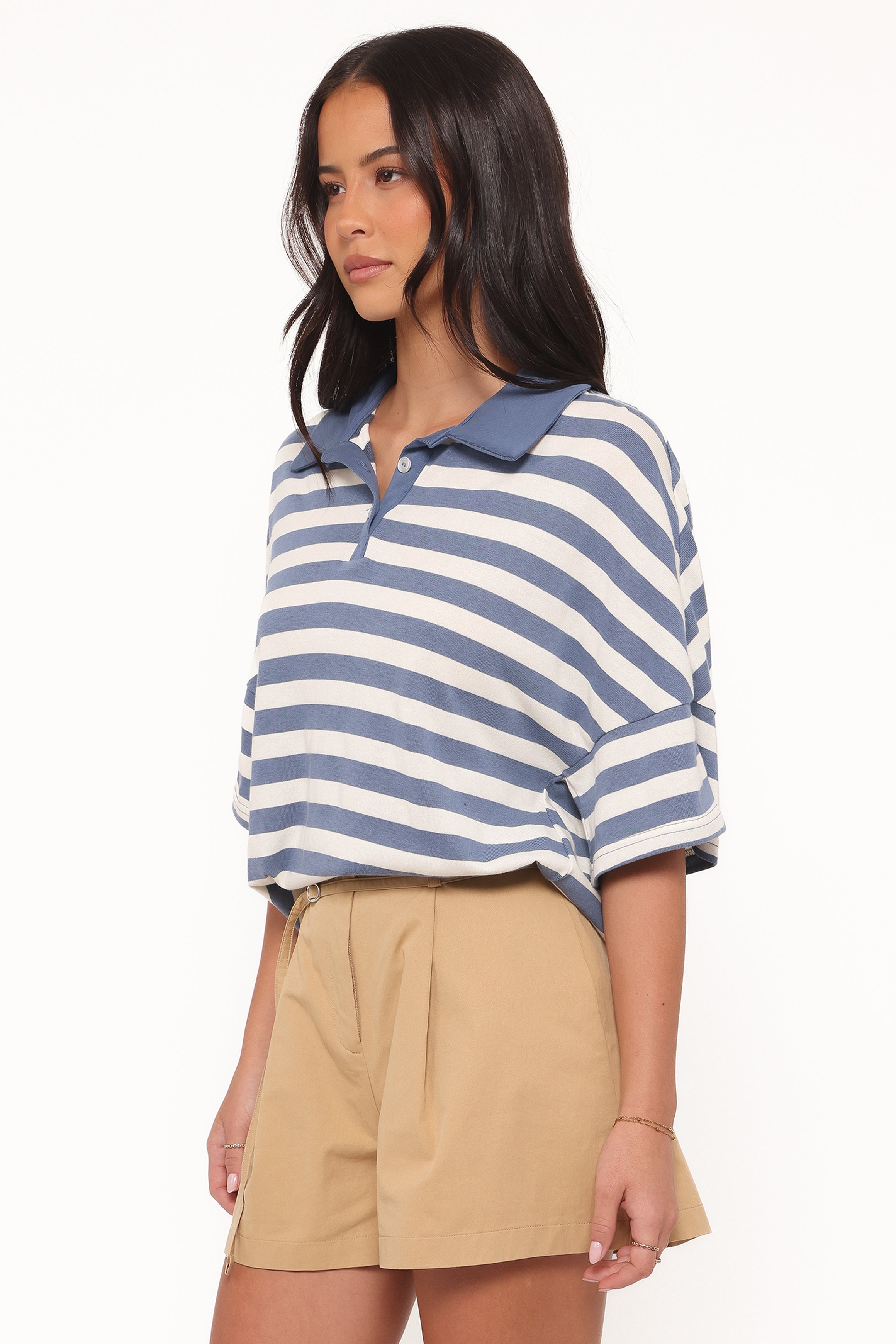 BOTTOMS Winona Pleated Front Tailored Long Short - Taupe