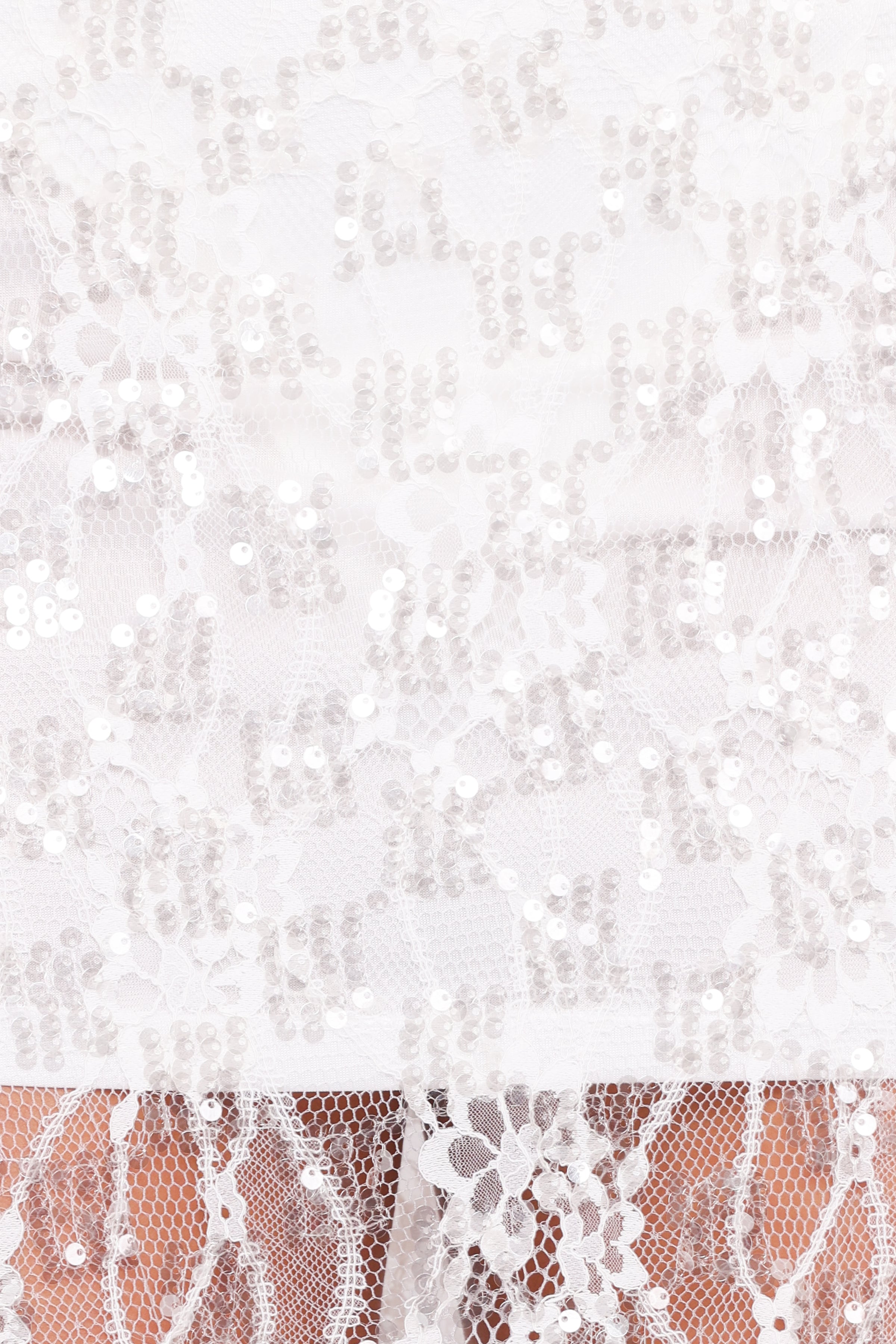 BOTTOMS Yonder Sheer Panel Lace Maxi Skirt - White