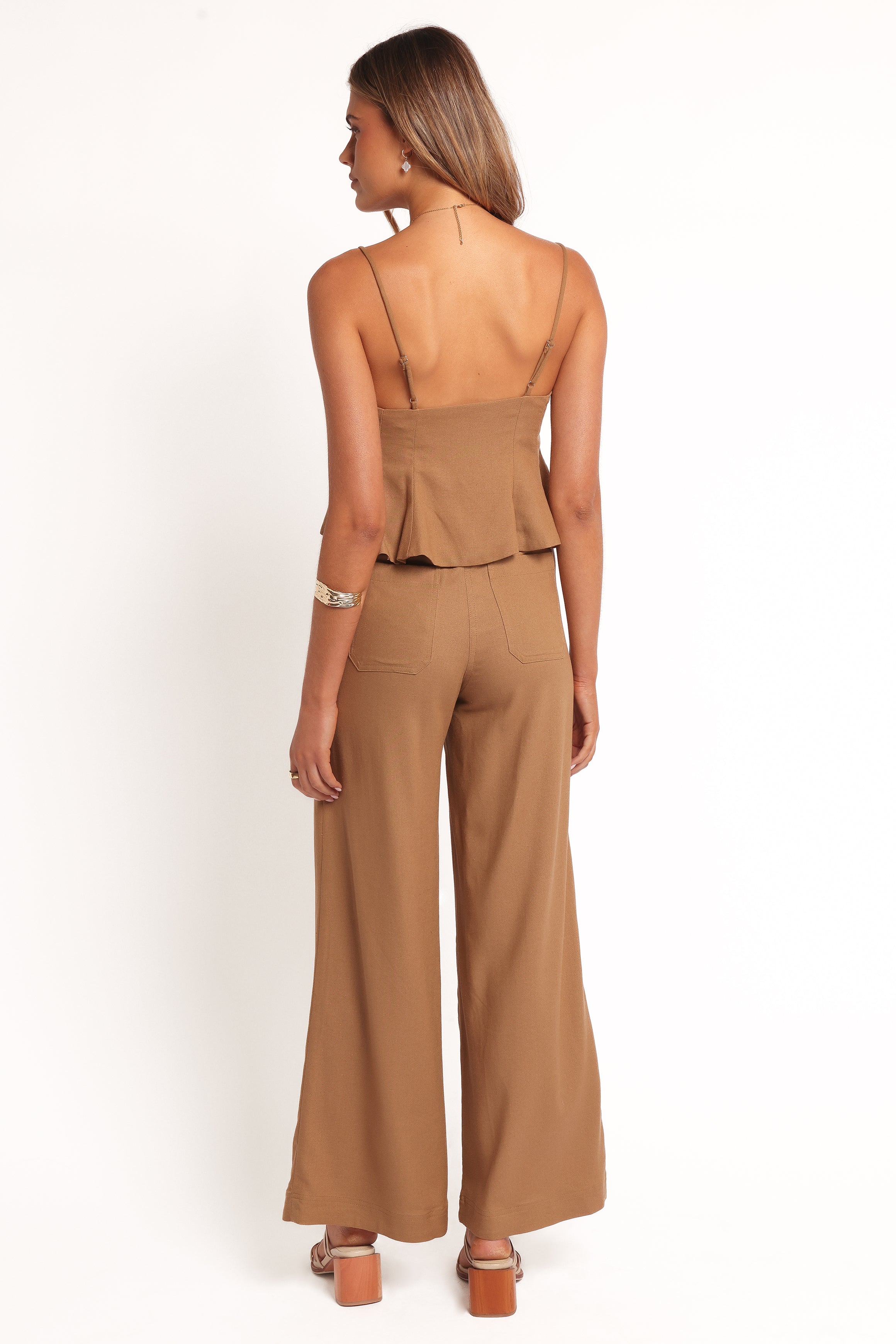 BOTTOMS Zuva Tie Waist Pant - Golden Palm