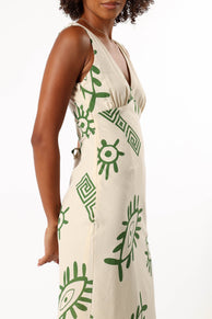 DRESSES @Aaron Maxi Dress - Beige Green
