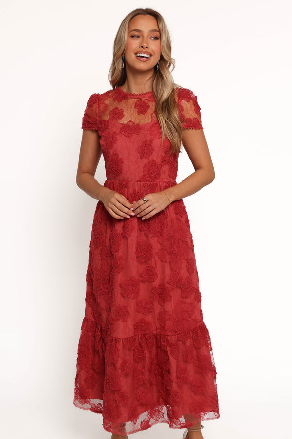 DRESSES Abbey Midi Dress - Wine