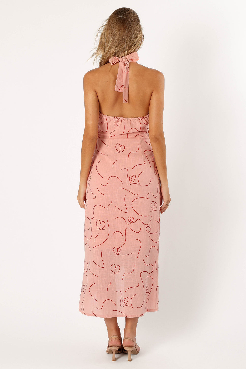 DRESSES @Abigail Wrap Midi Dress - Pink Swirl (hold for V Day)