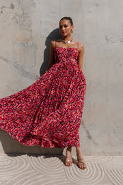 DRESSES Achanti Pleated Maxi Dress - Pink Multi
