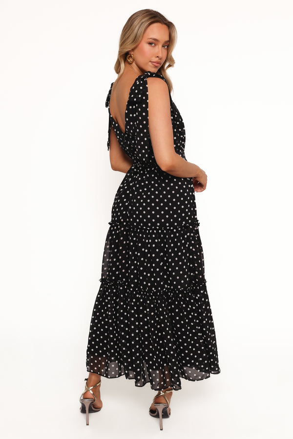 DRESSES Ada Maxi Dress - Black Polka Dot