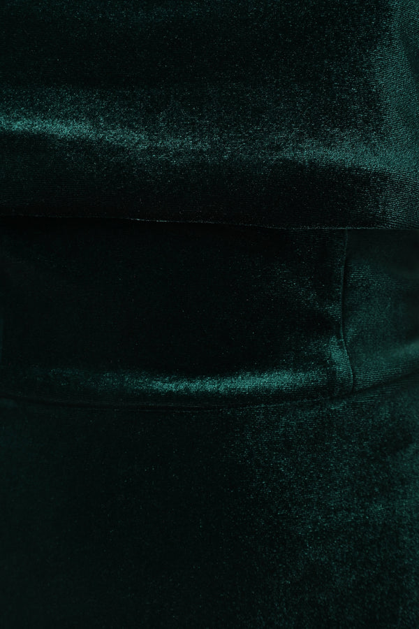 DRESSES @Adair Off Shoulder Maxi Dress - Emerald Green