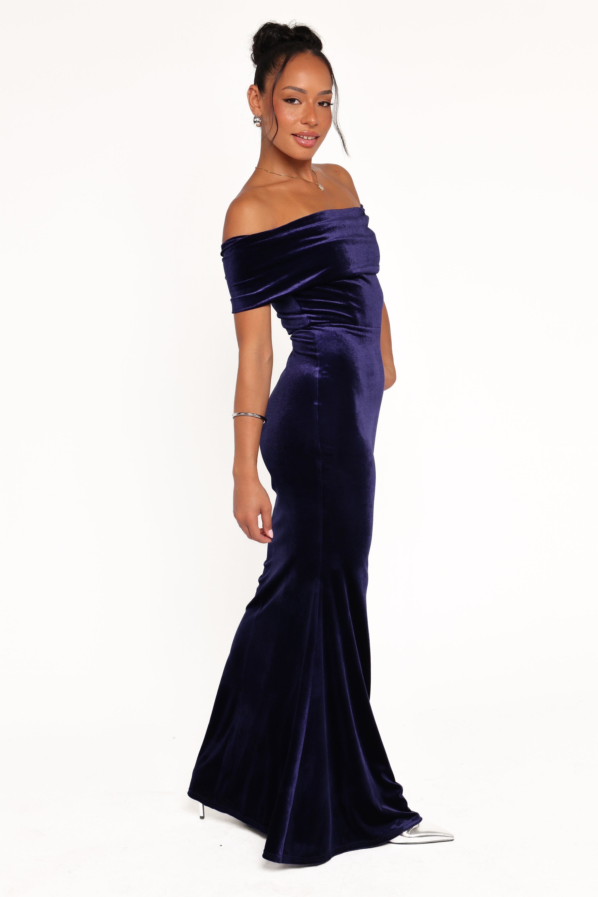 DRESSES Adair Off Shoulder Maxi Dress - Navy
