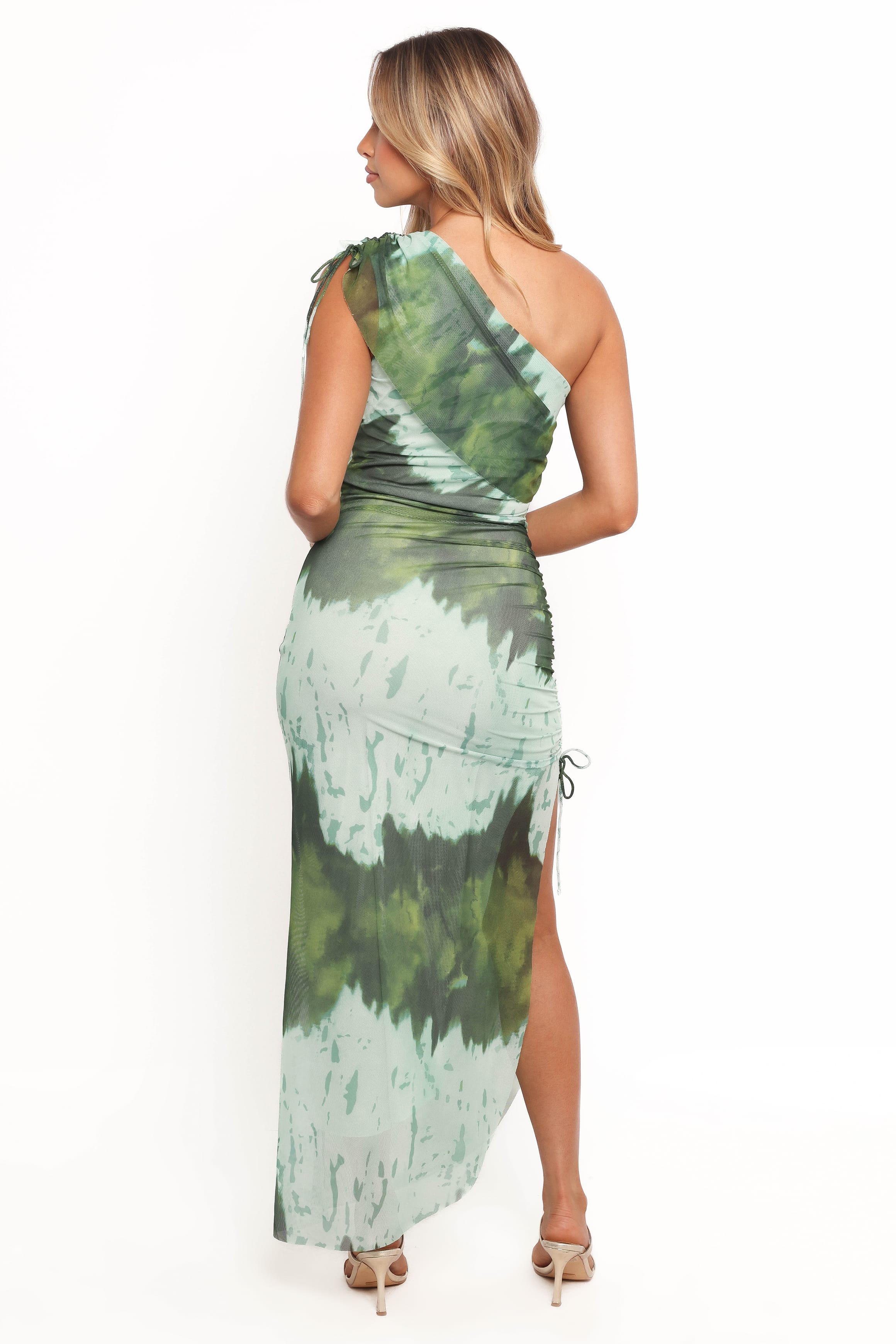 DRESSES Adalynn One Shoulder Midi Dress - Blue/Green
