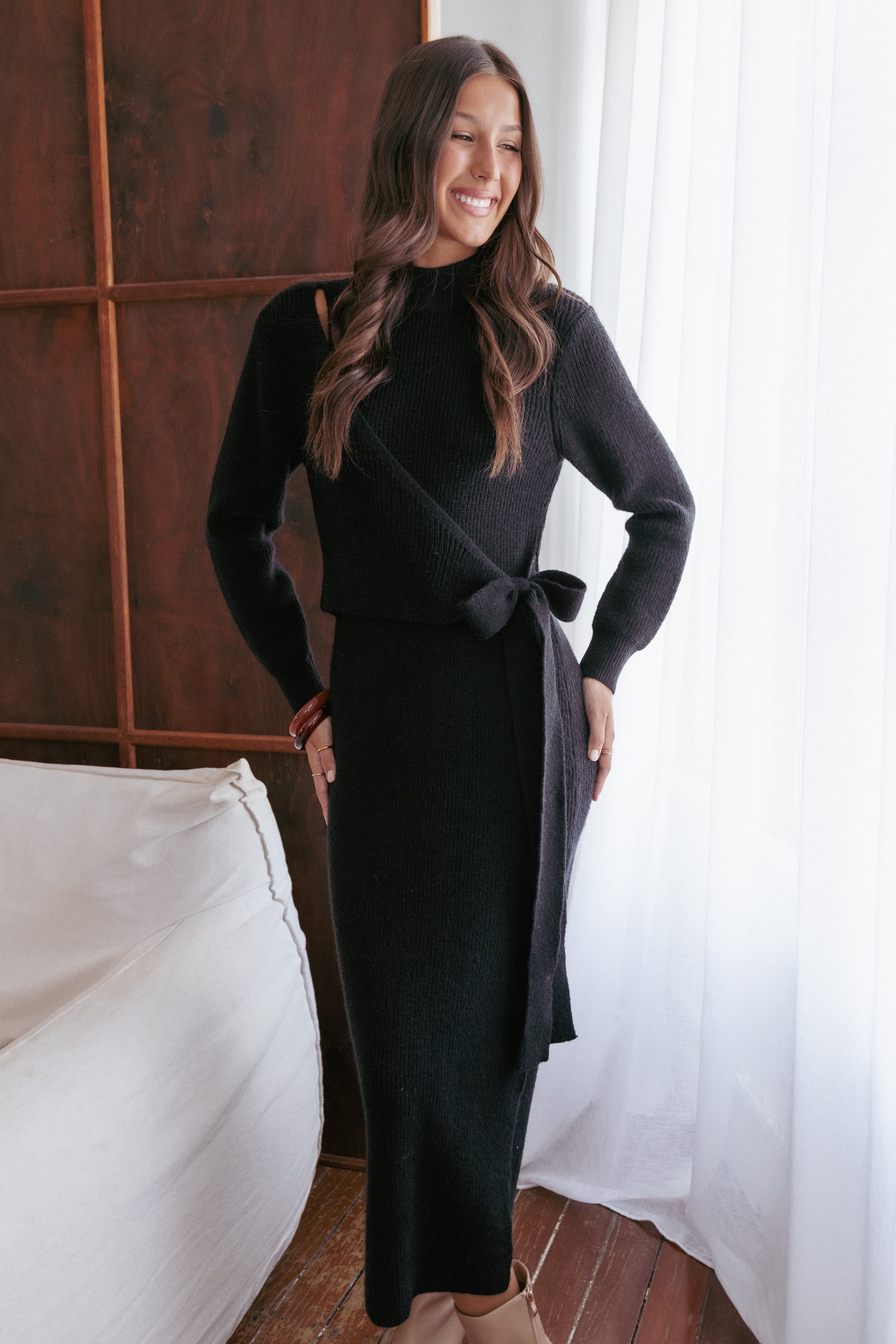 DRESSES Aerin Knit Dress - Black