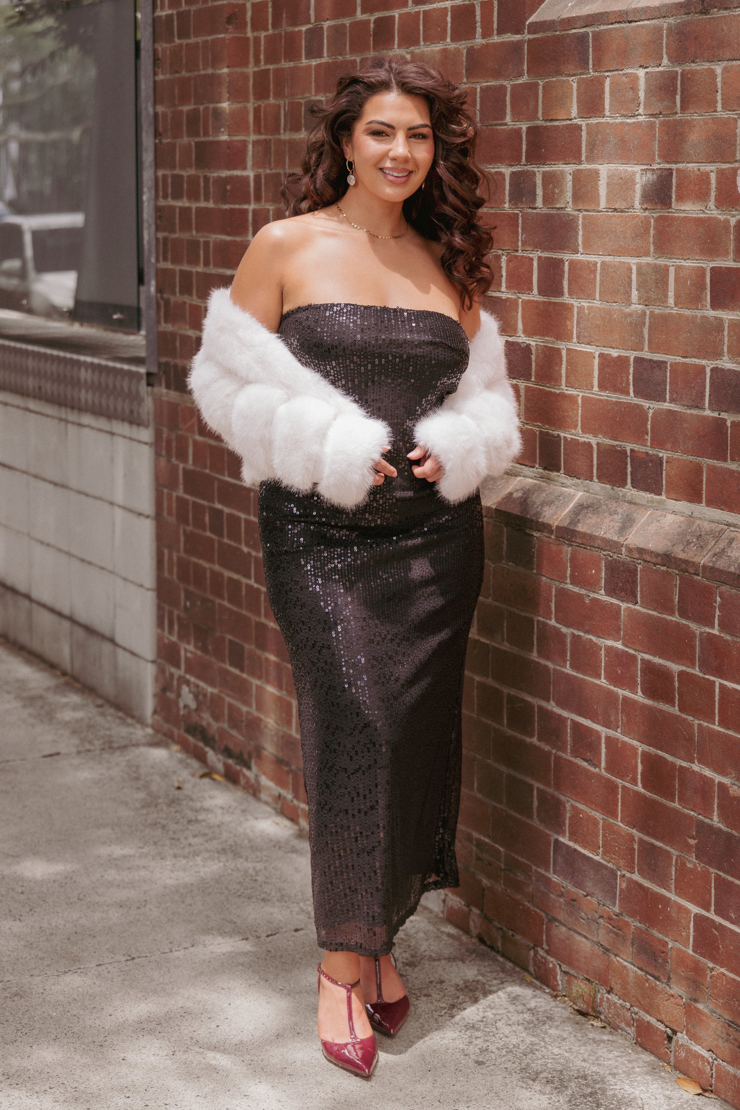 DRESSES Agnes Strapless Sequin Maxi Dress - Black