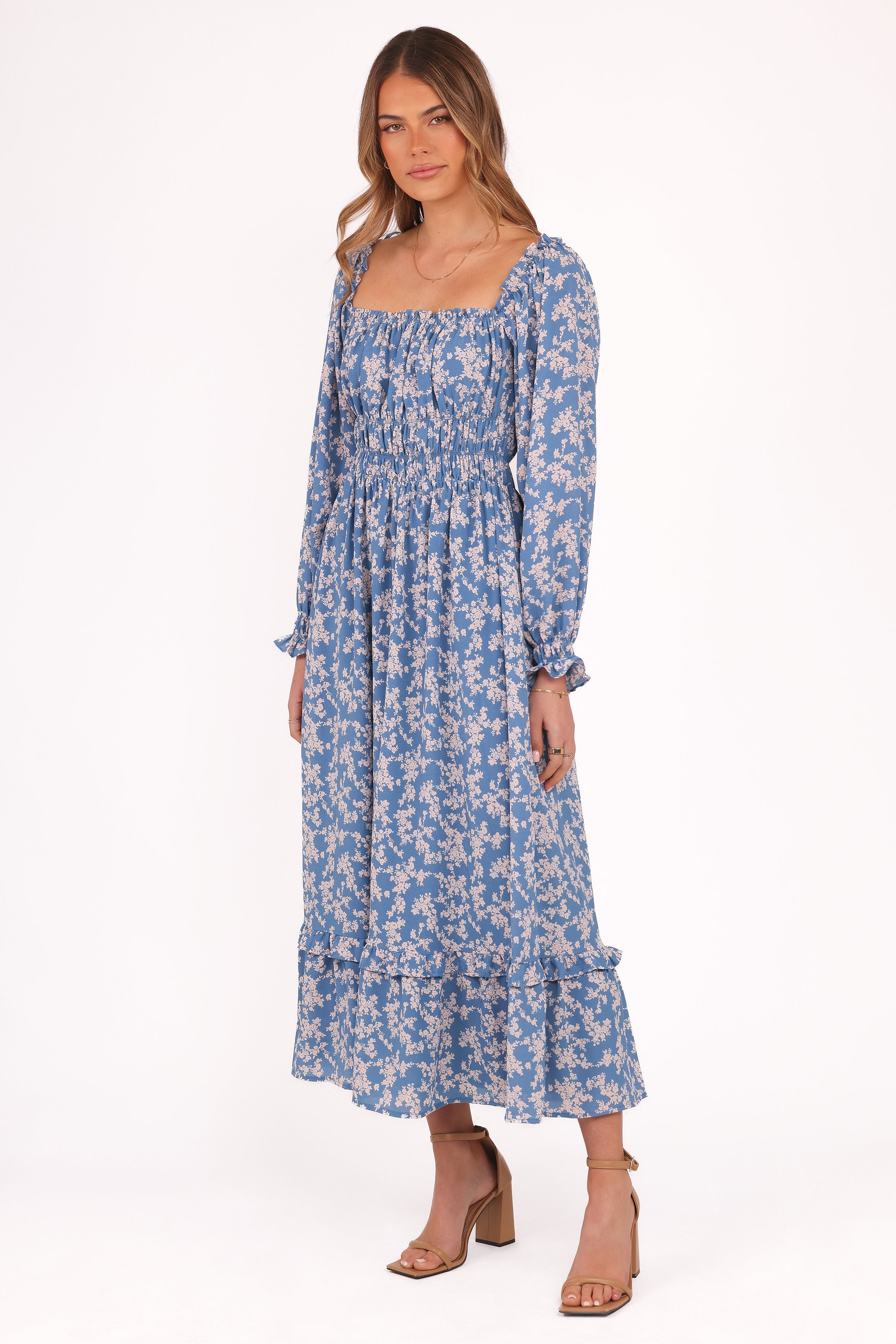 DRESSES Aine Midi Dress - Blue Floral