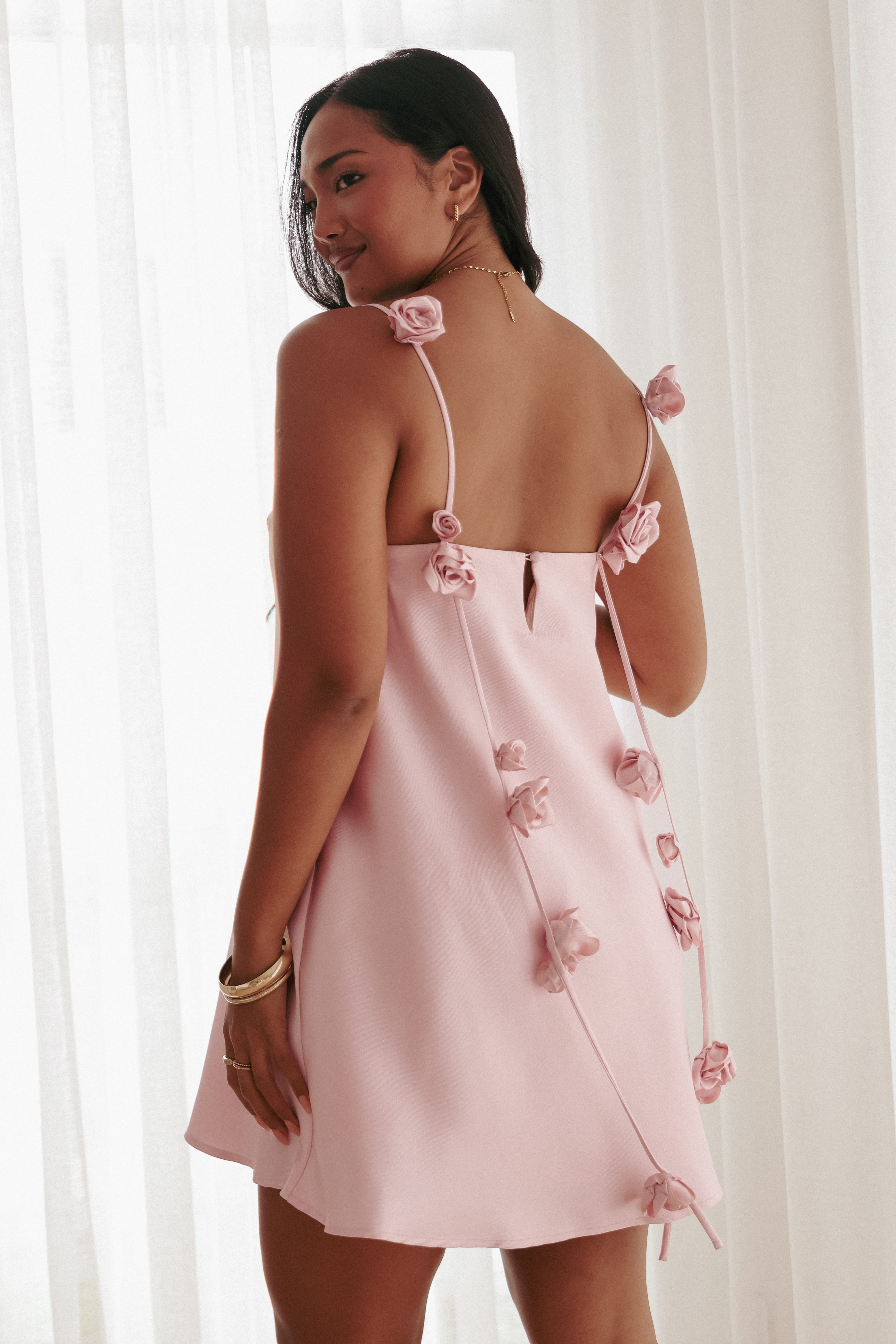 DRESSES Airlie Mini Dress - Baby Pink