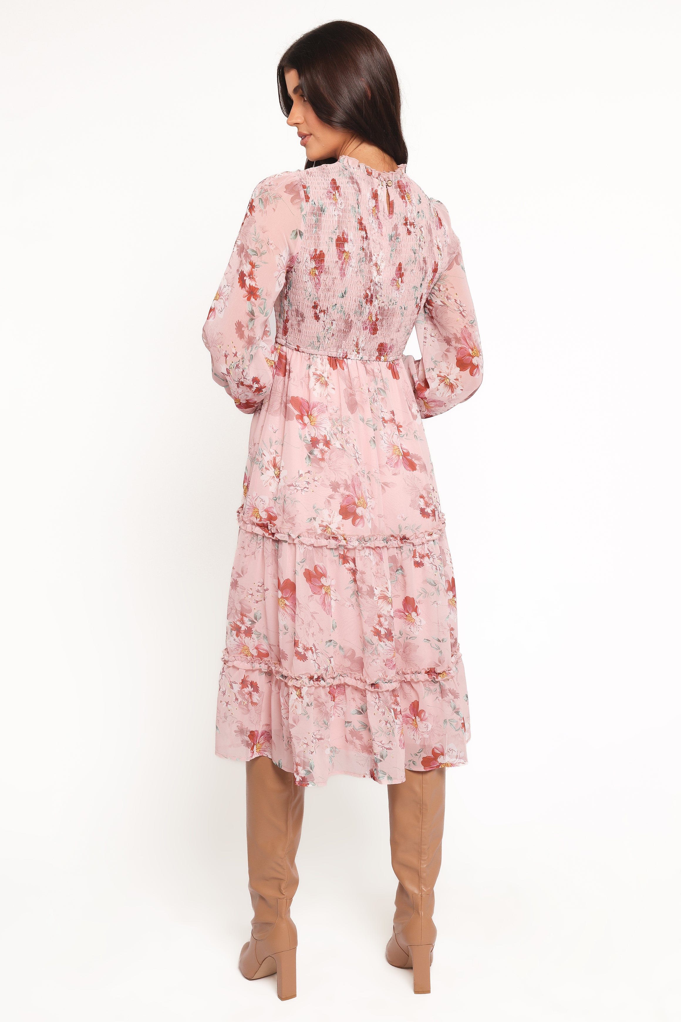 DRESSES Alamea Long Sleeve Midi Dress - Pink Floral