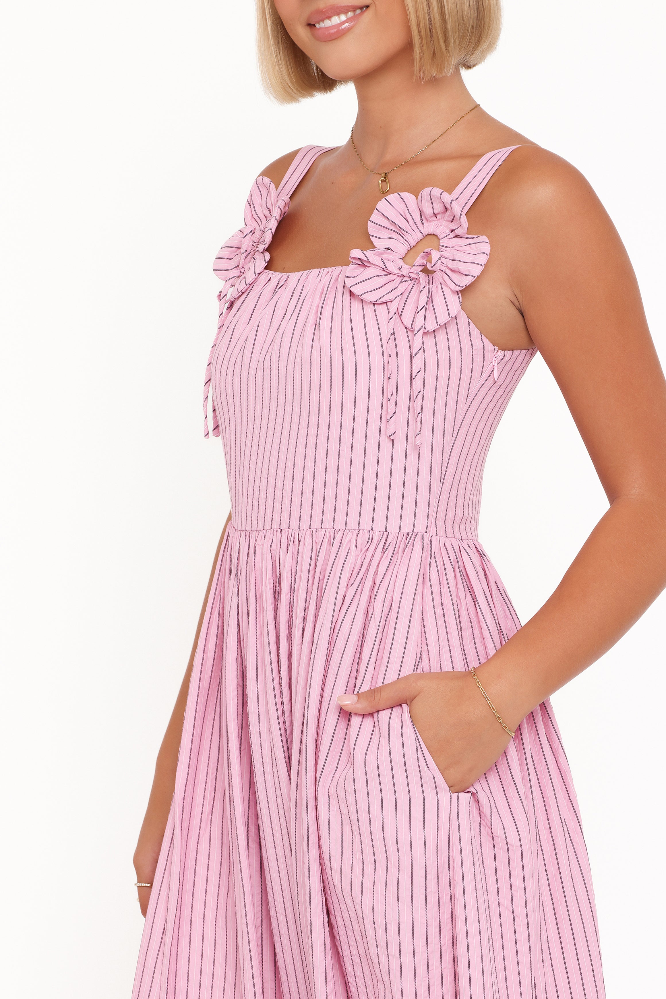 DRESSES Alden Maxi Dress - Pink/White Stripe