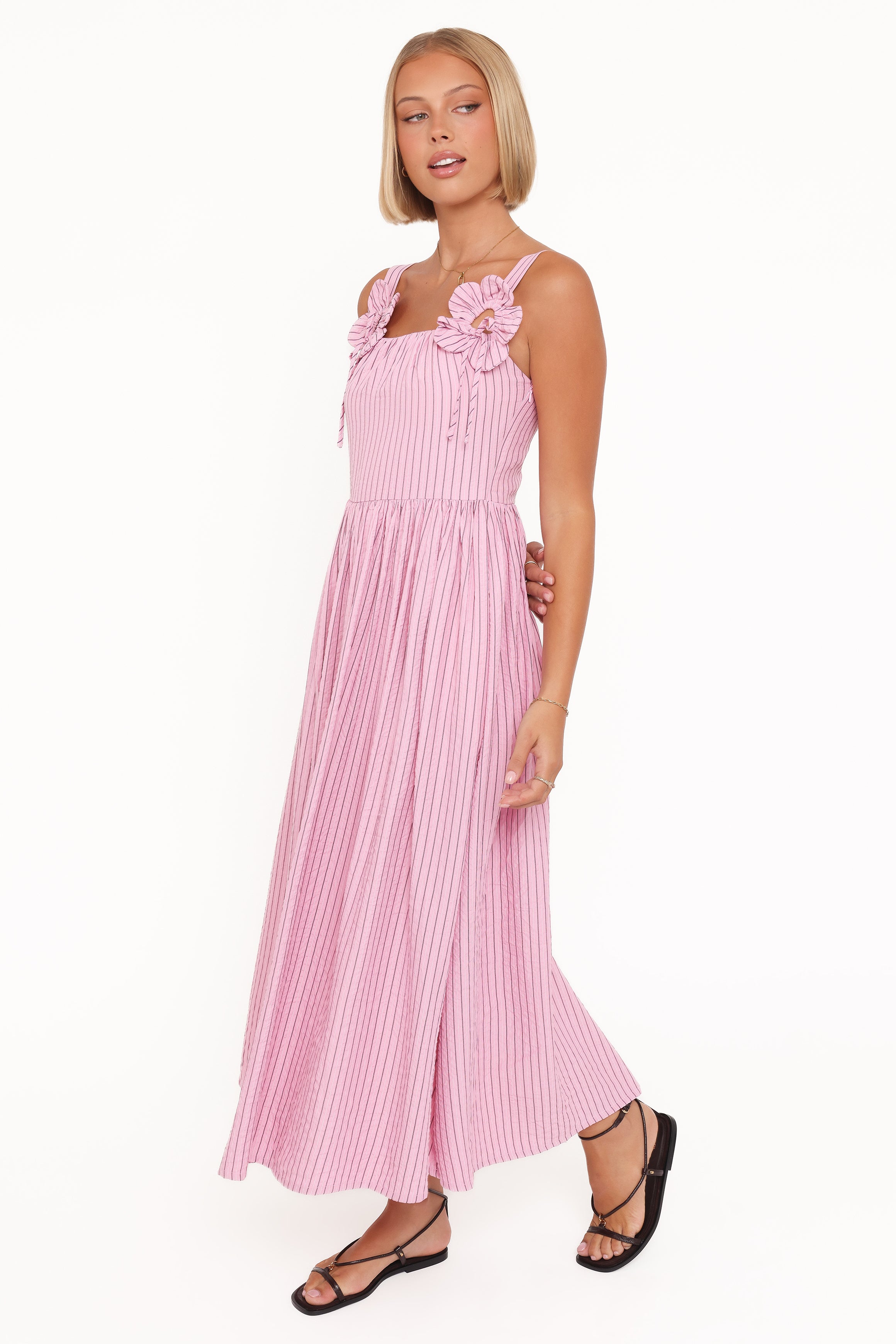 DRESSES Alden Maxi Dress - Pink/White Stripe