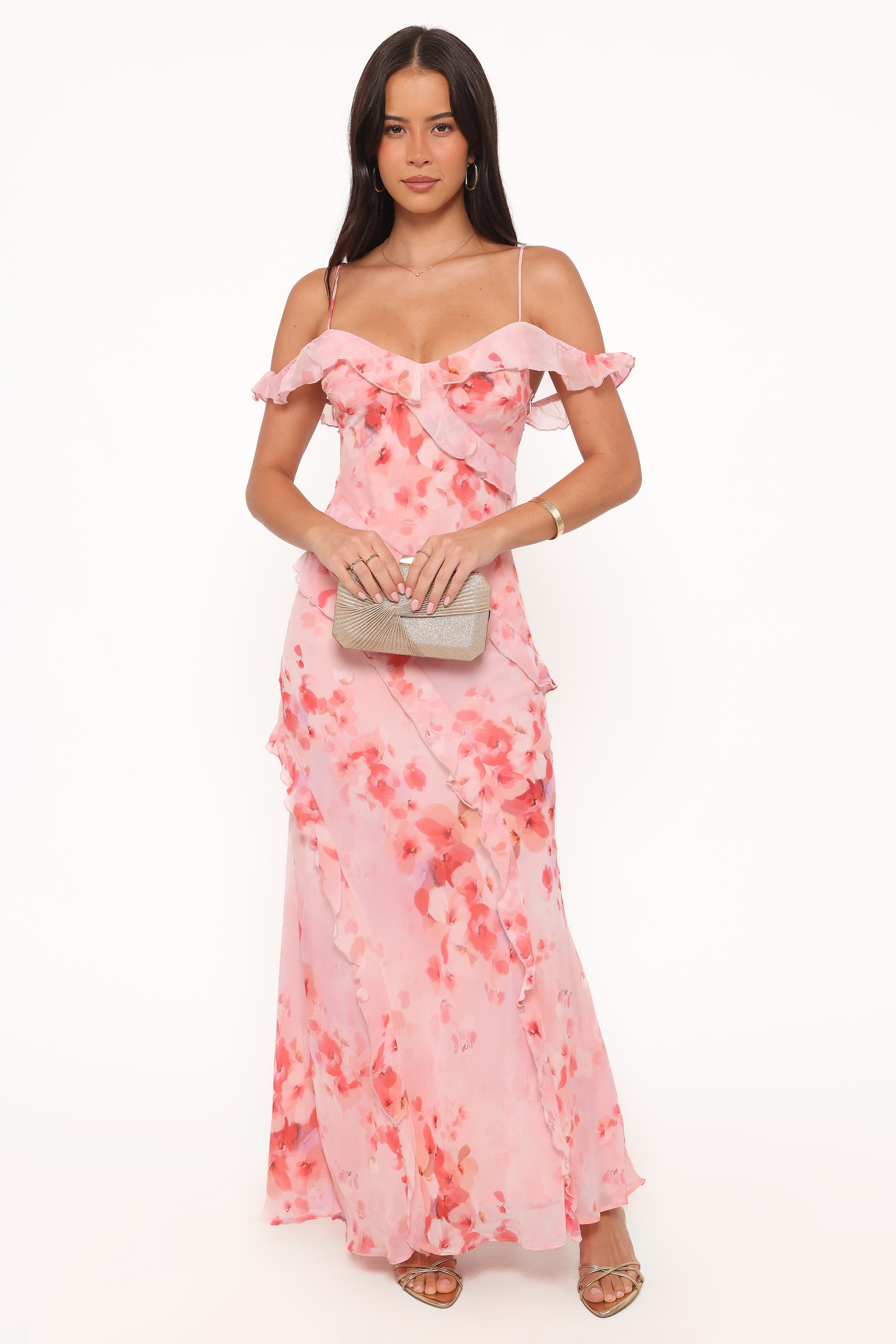 DRESSES Alexia Off Shoulder Maxi Dress - Pink Floral
