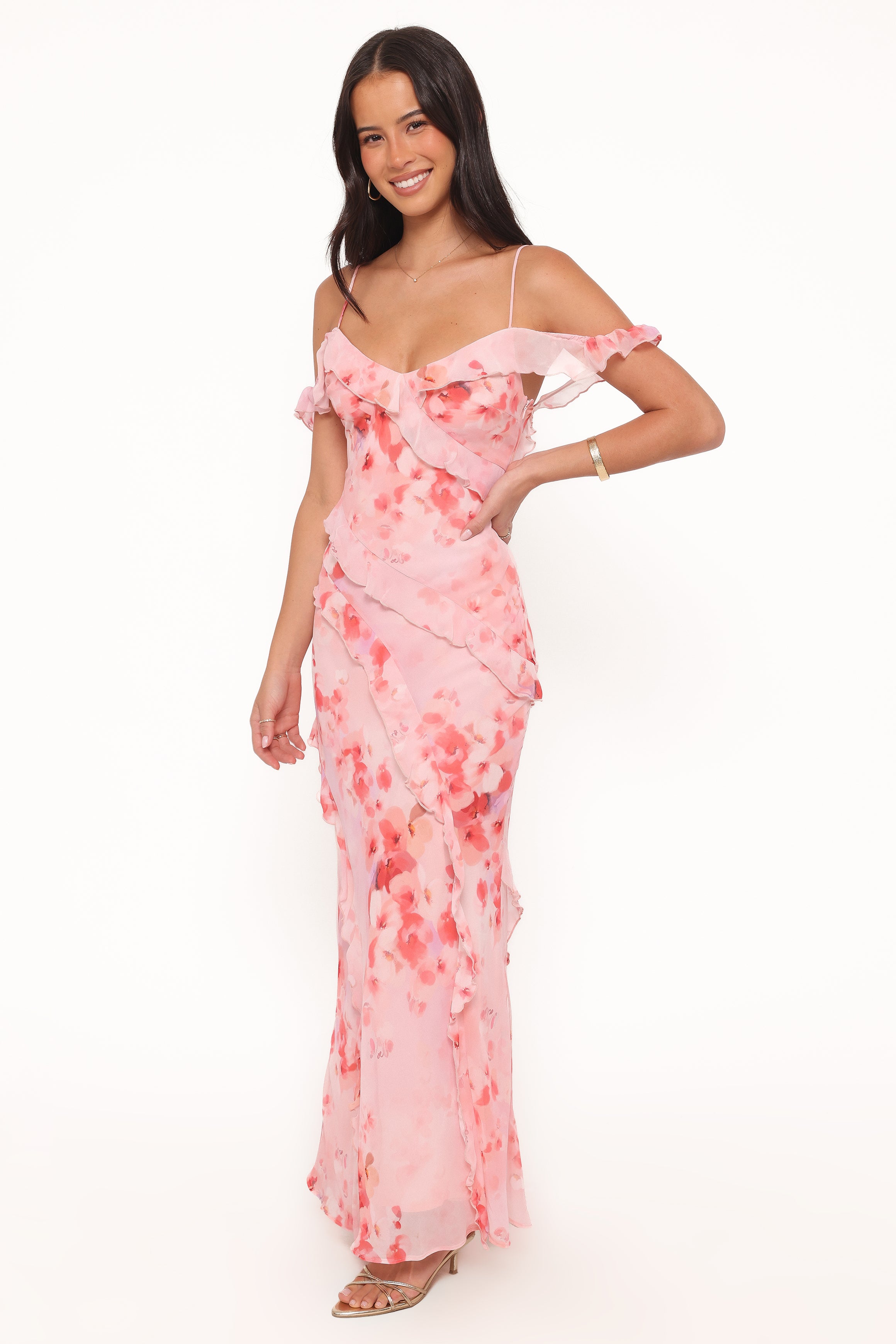 DRESSES Alexia Off Shoulder Maxi Dress - Pink Floral