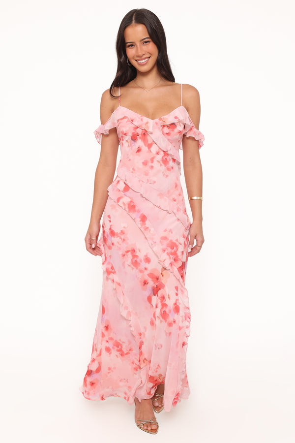 DRESSES Alexia Off Shoulder Maxi Dress - Pink Floral