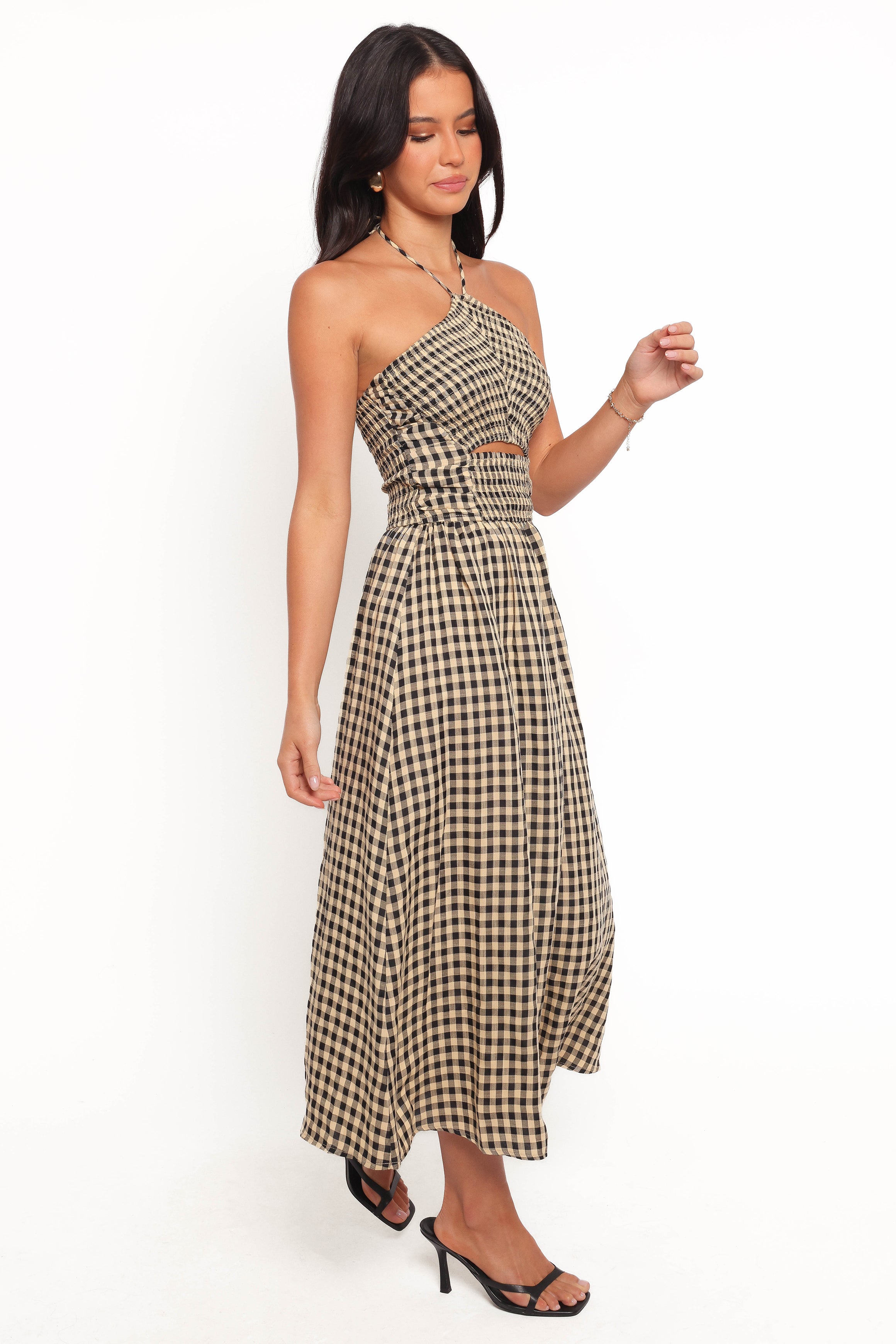 DRESSES Alfia Midi Dress - Black Gingham