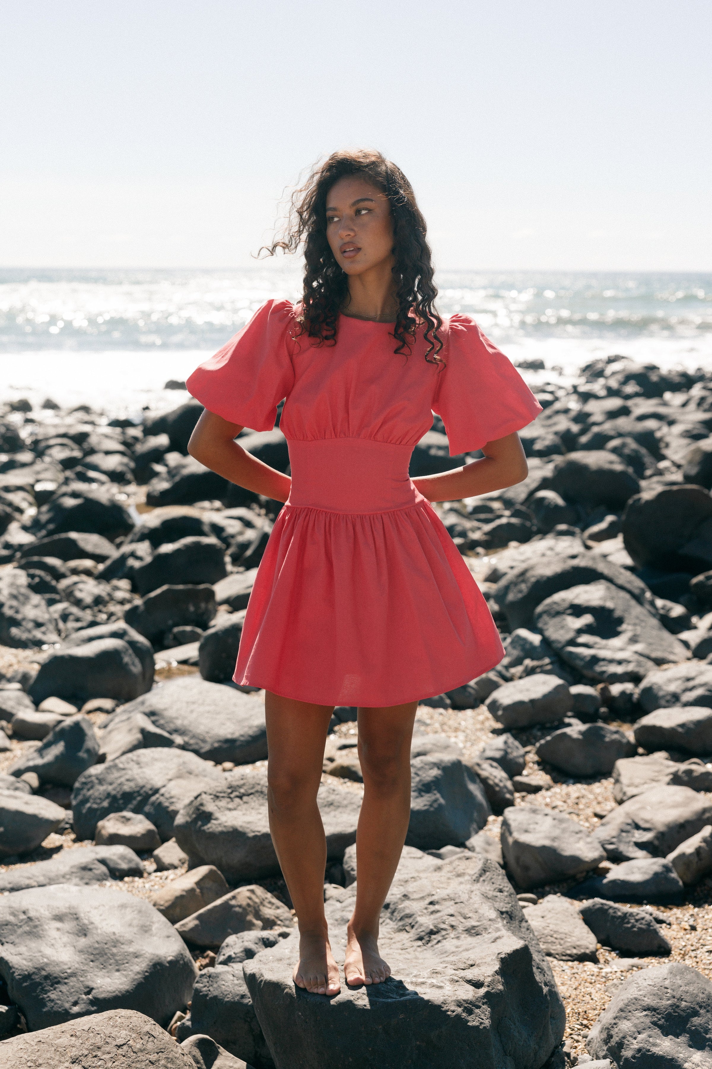 DRESSES Alfie Mini Dress - Coral Red