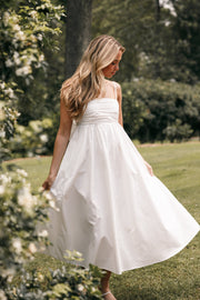 DRESSES Alice Bow Back Midi Dress - White