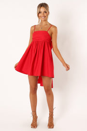 DRESSES @Alice Bow Back Mini - Red