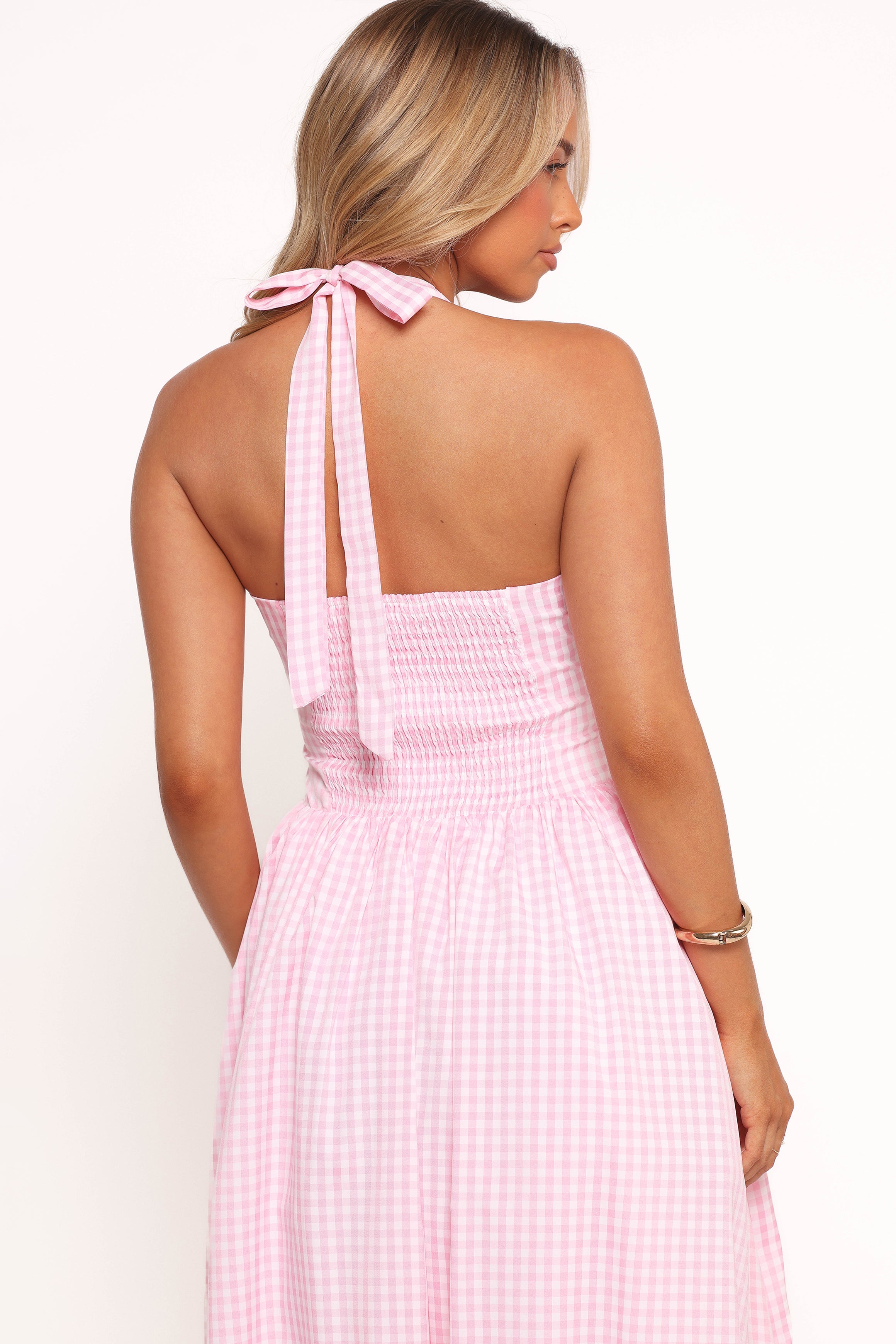 DRESSES Alicia Midi Dress - Pink Gingham