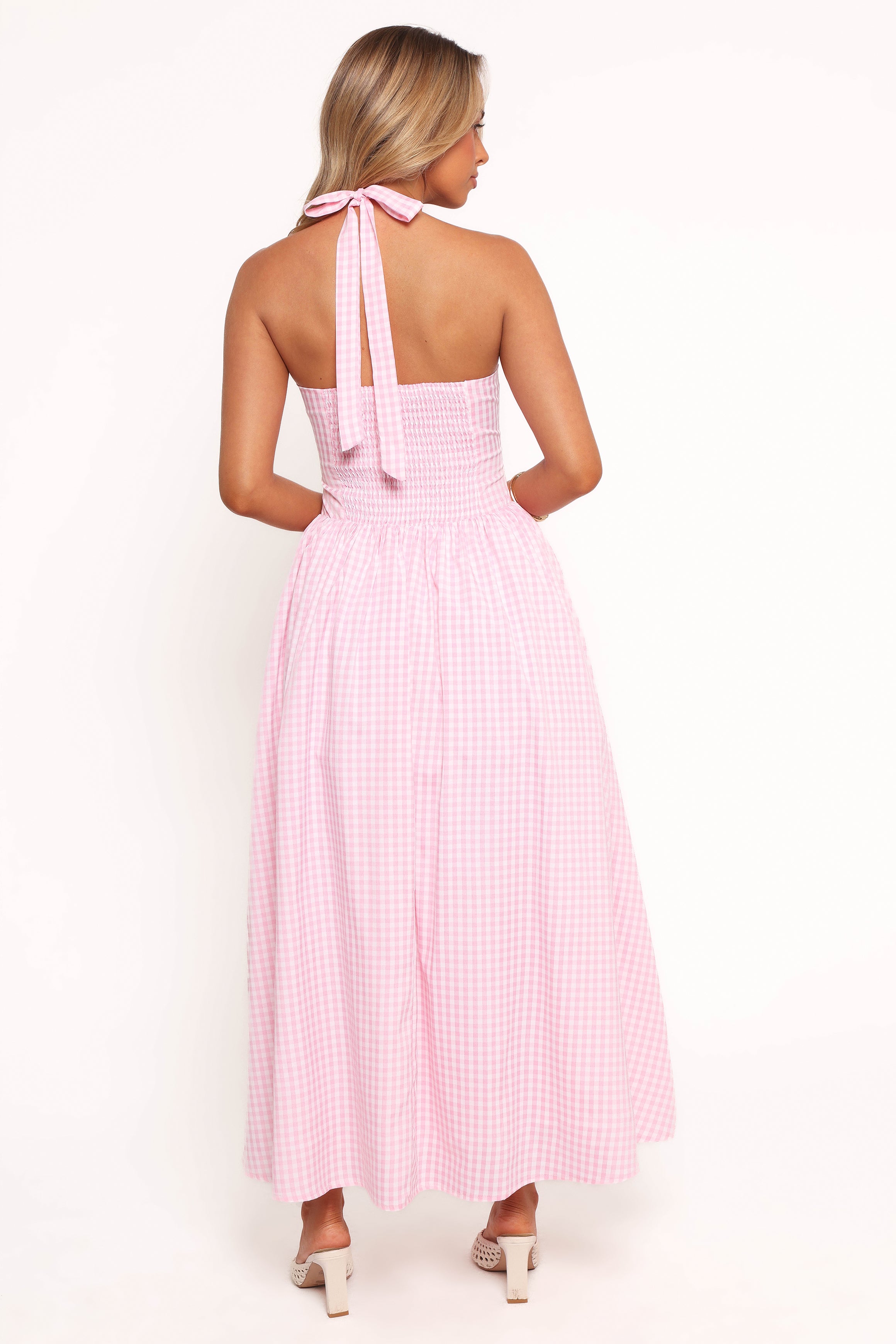 DRESSES Alicia Midi Dress - Pink Gingham