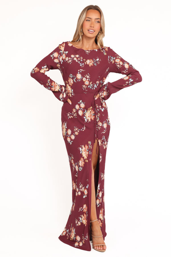 DRESSES Alima Maxi Dress - Berry Floral