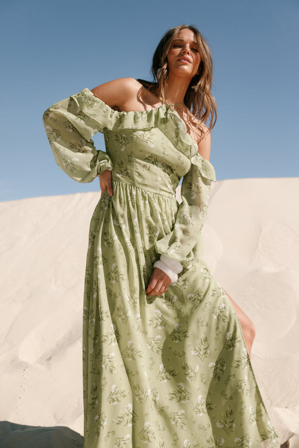 DRESSES Alina Maxi Dress - Sage Botanica
