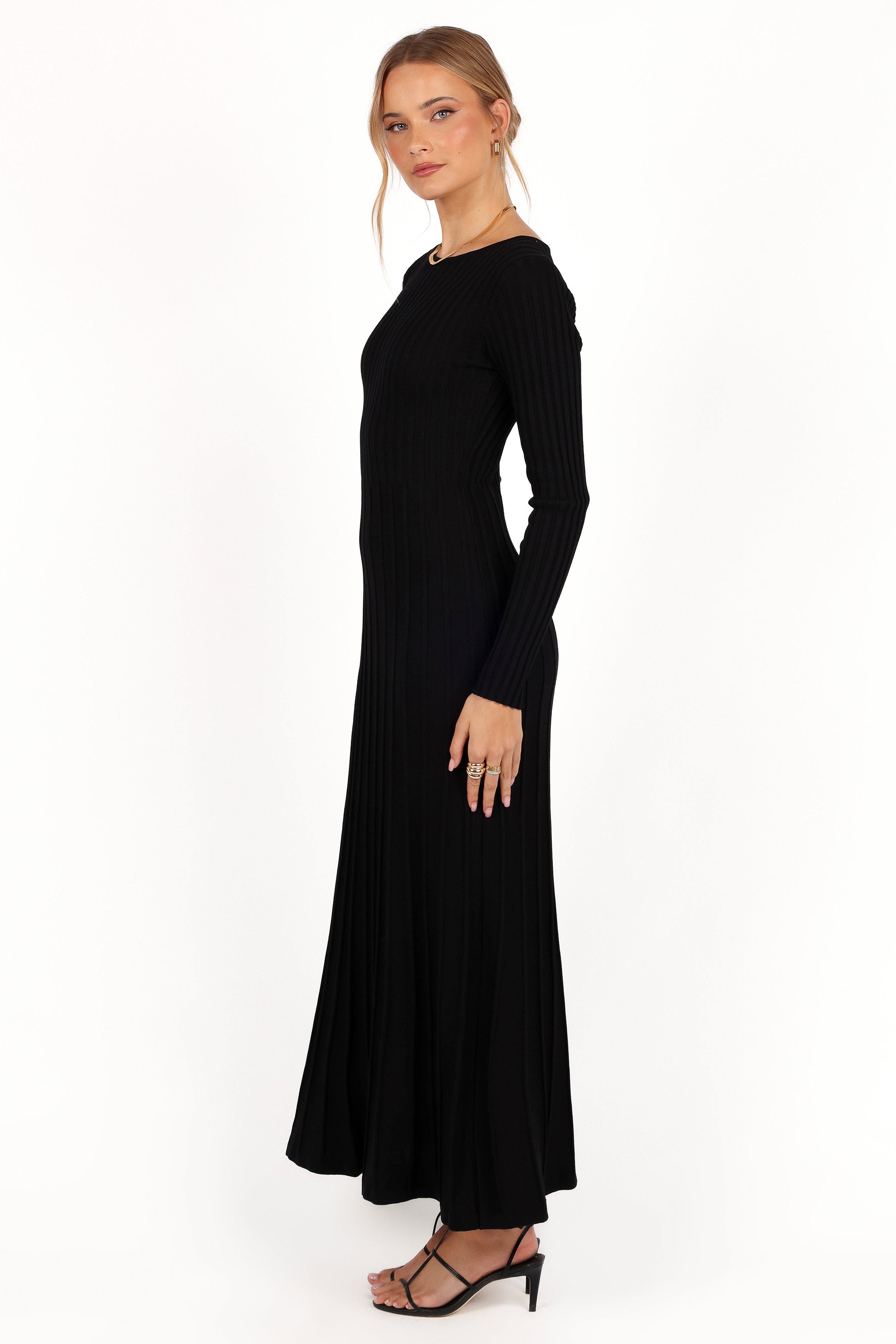 DRESSES Alison Long Sleeve Maxi Dress - Black