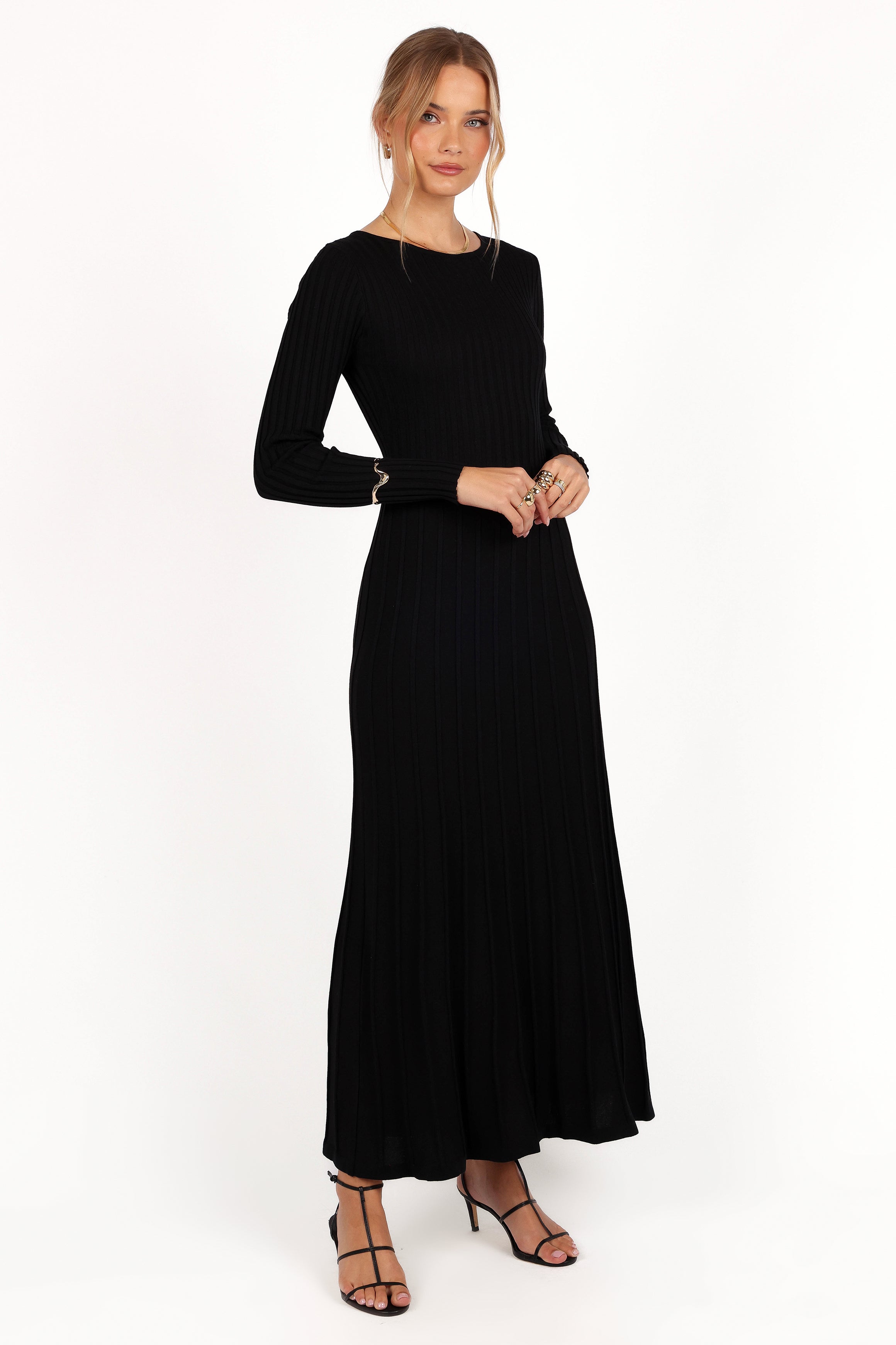 DRESSES Alison Long Sleeve Maxi Dress - Black
