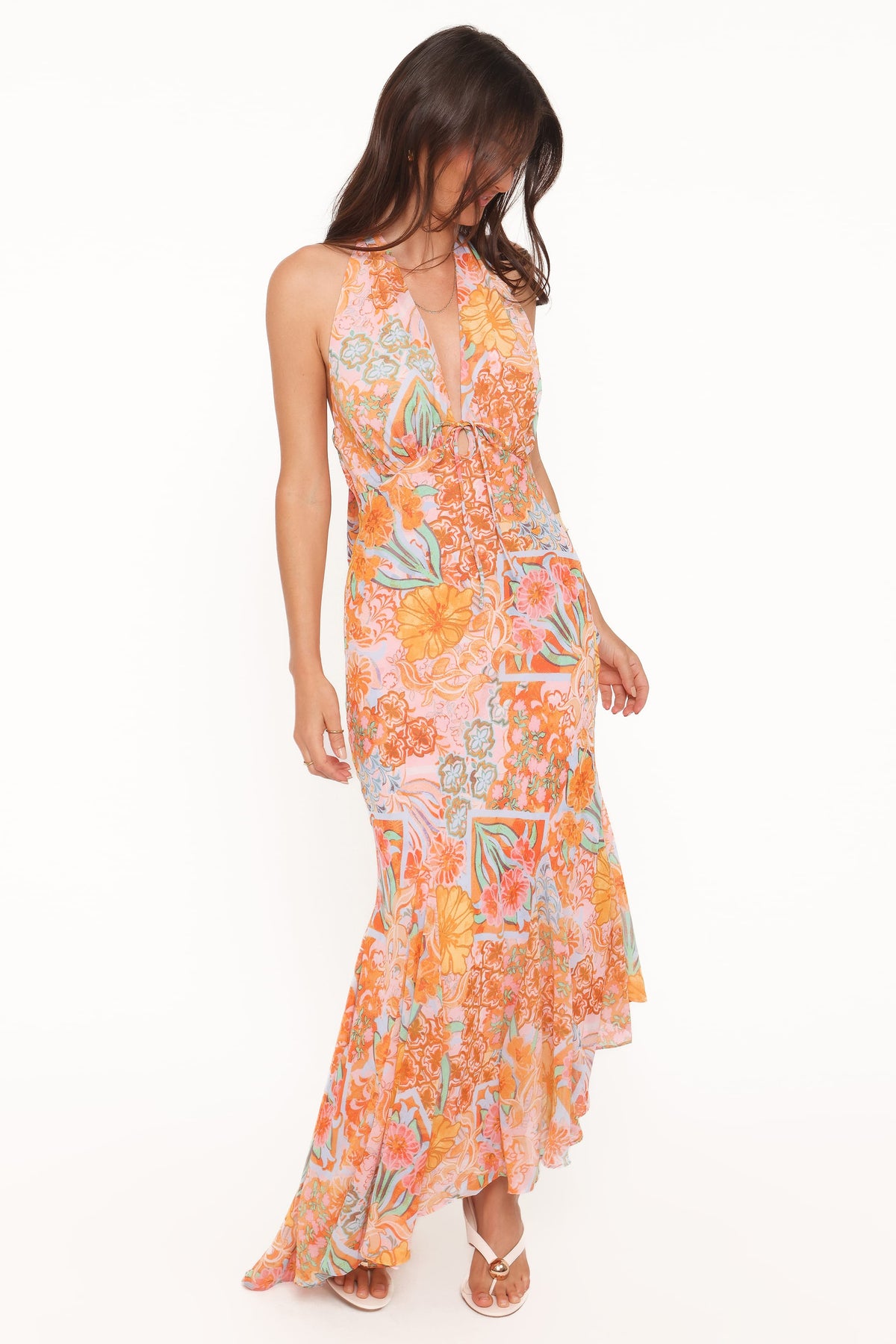 DRESSES Alkira Maxi Dress - Orange Summer Garden