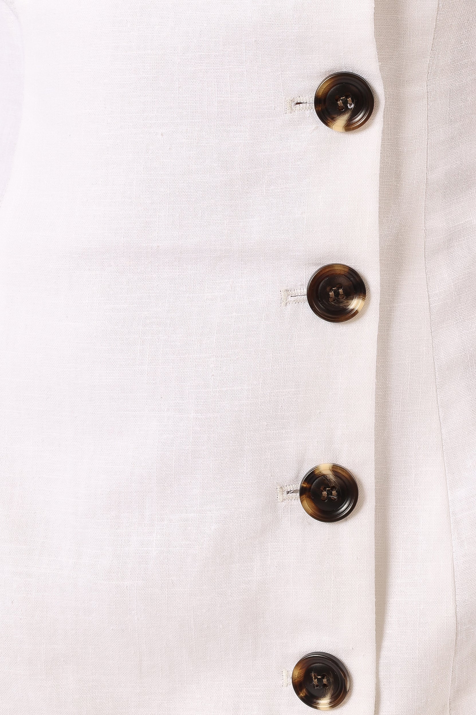 DRESSES @Allegra Linen Mini Dress - White