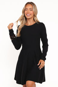 DRESSES Alorda Long Sleeve Mini Dress - Black