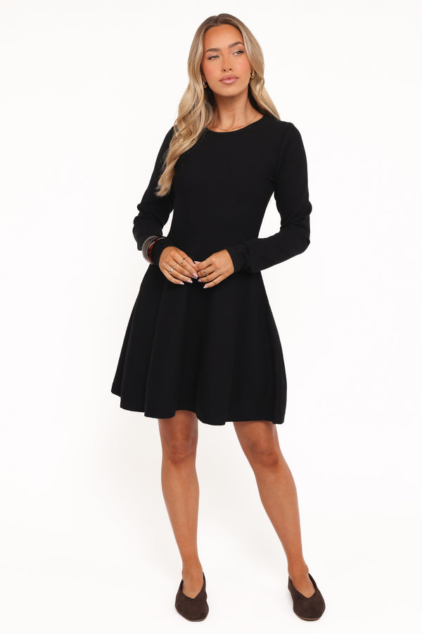 DRESSES Alorda Long Sleeve Mini Dress - Black