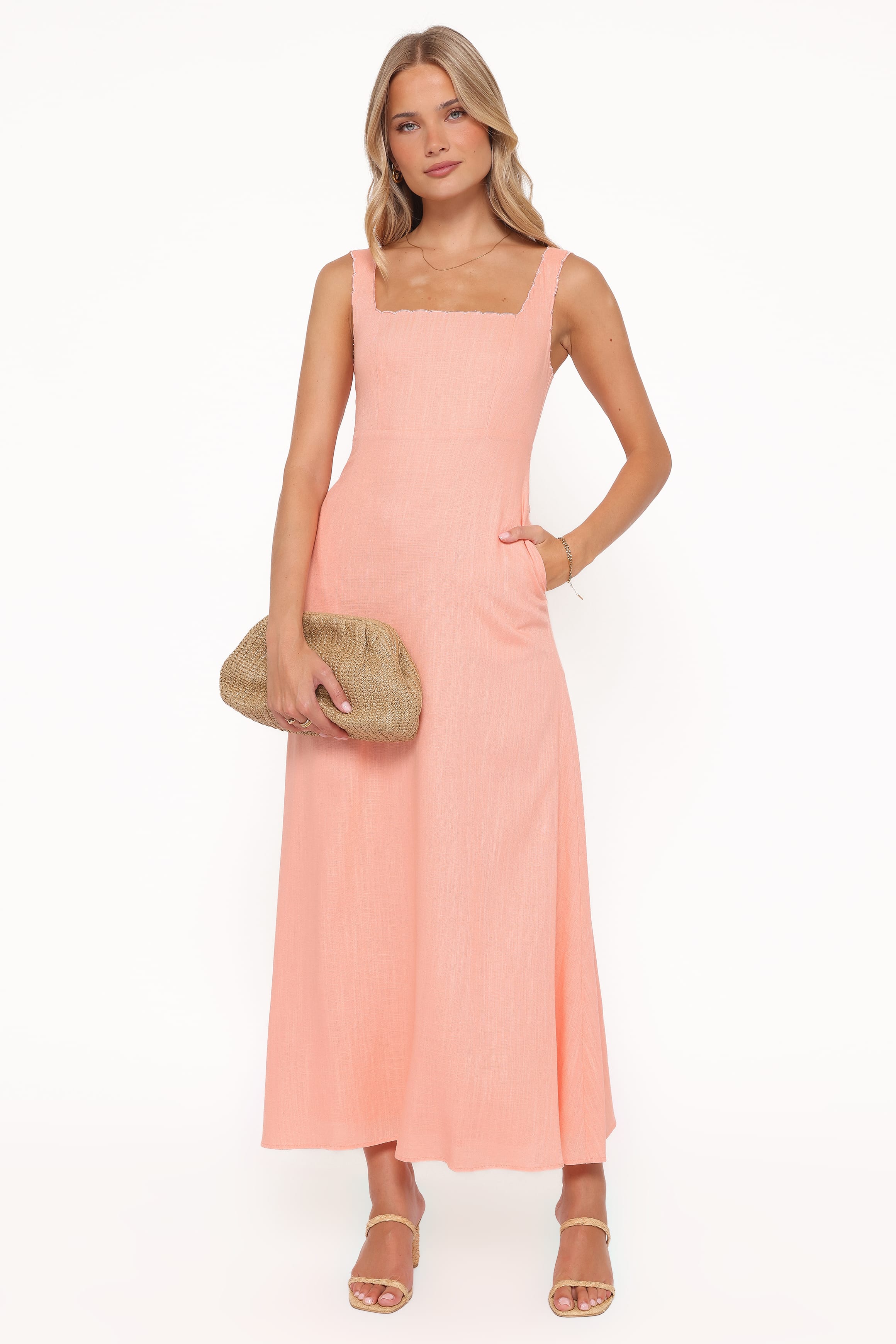 DRESSES Amalie Maxi Dress - Pastel Peach