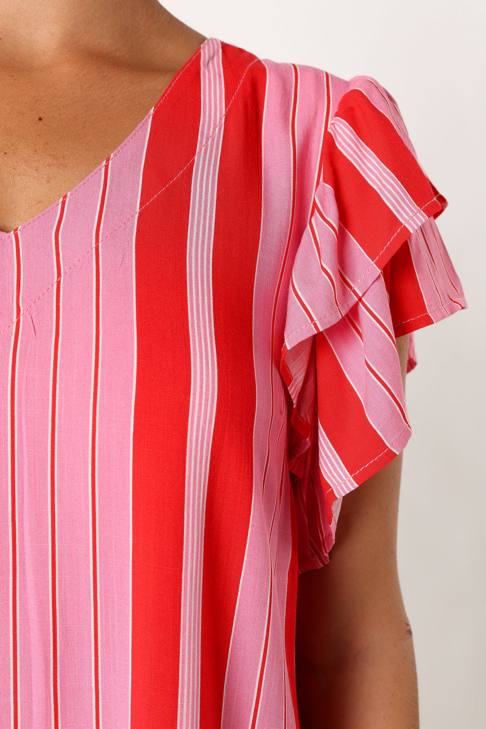 DRESSES @Amara Mini Dress - Pink Stripe