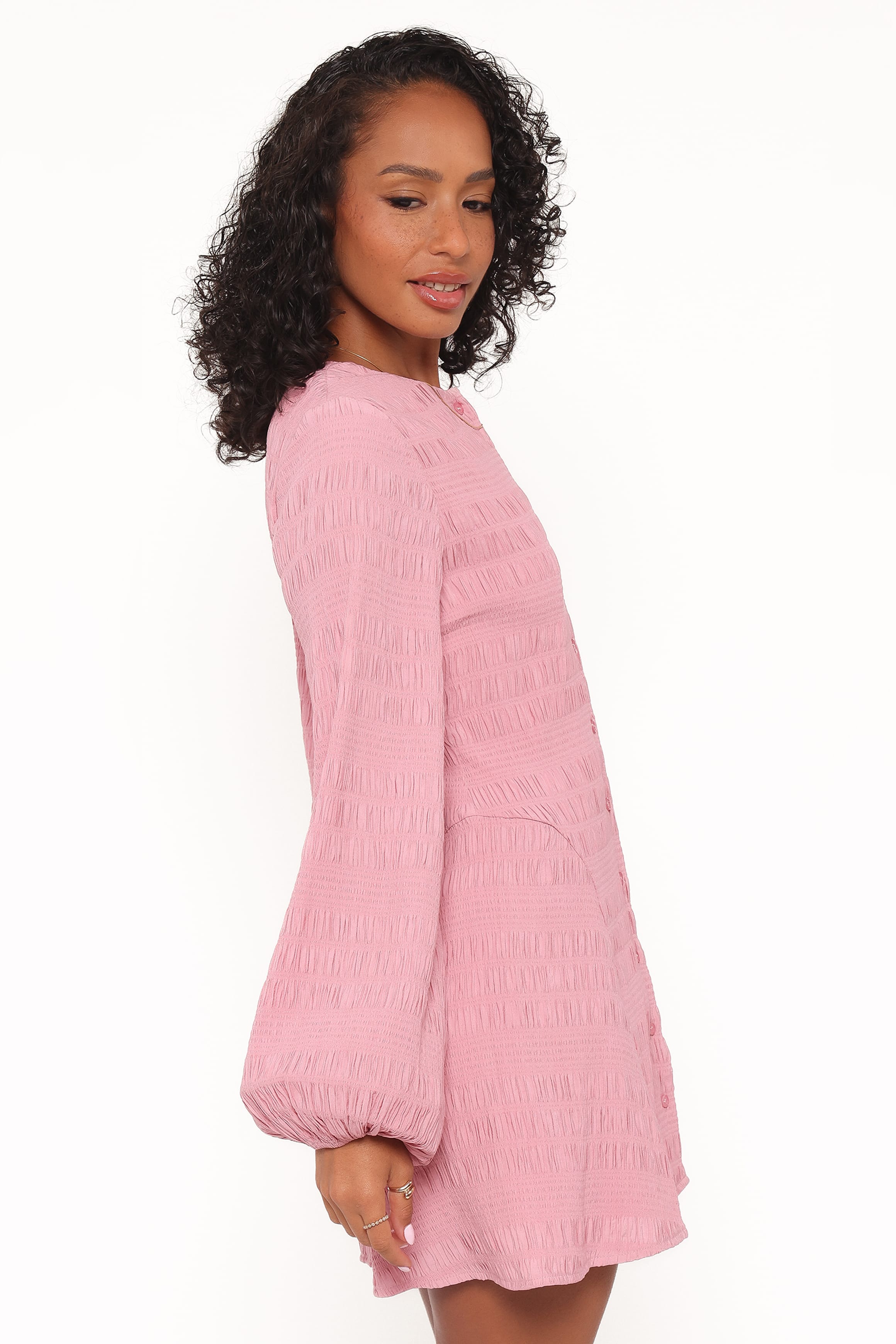 DRESSES Amaya Long Sleeve Mini Dress - Pink