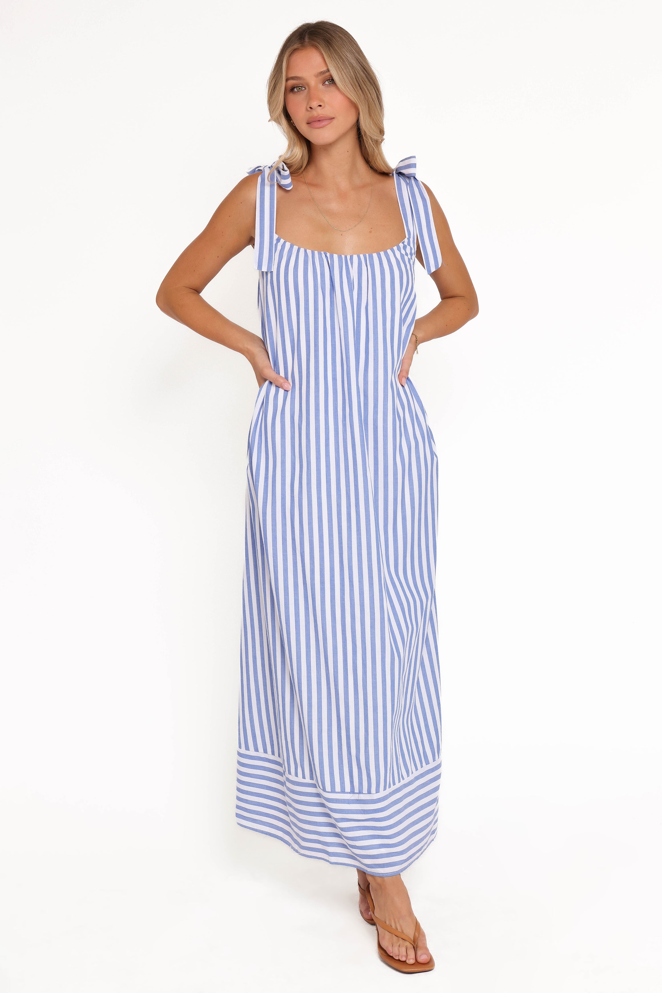 DRESSES Amber Maxi Dress - Navy White Stripe