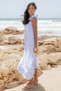 DRESSES Amber Maxi Dress - Pale Blue Stripe