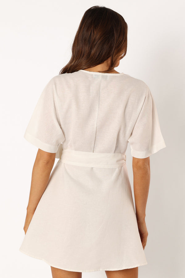 DRESSES @Amelia Wrap Dress - White