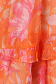 DRESSES @Ames Long Sleeve Mini Dress - Orange