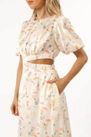 DRESSES @Aminah Puff Sleeve Dress - Yellow Floral (Hold for Hyper Femme)