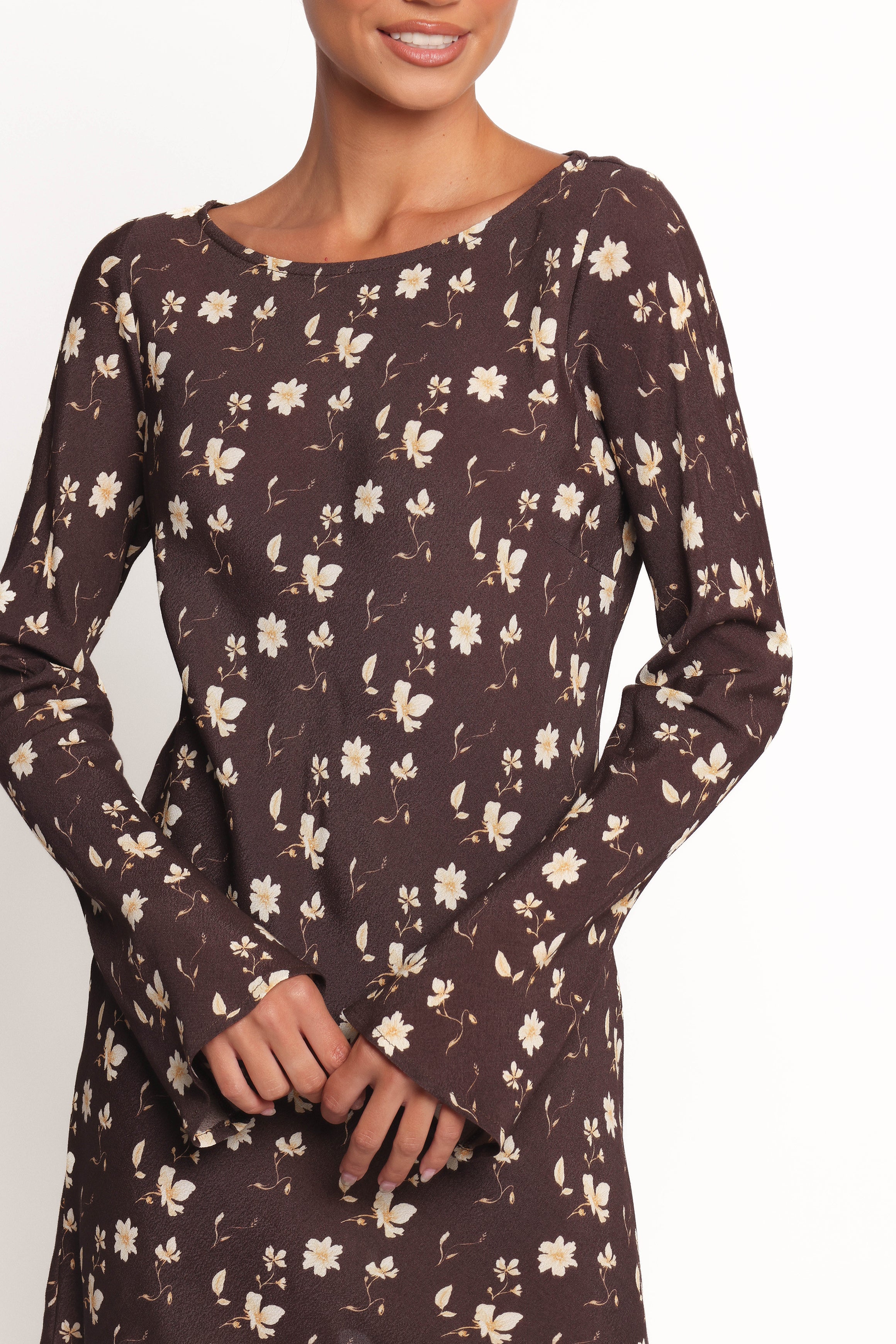 DRESSES Amity Mini Dress - Brown Floral